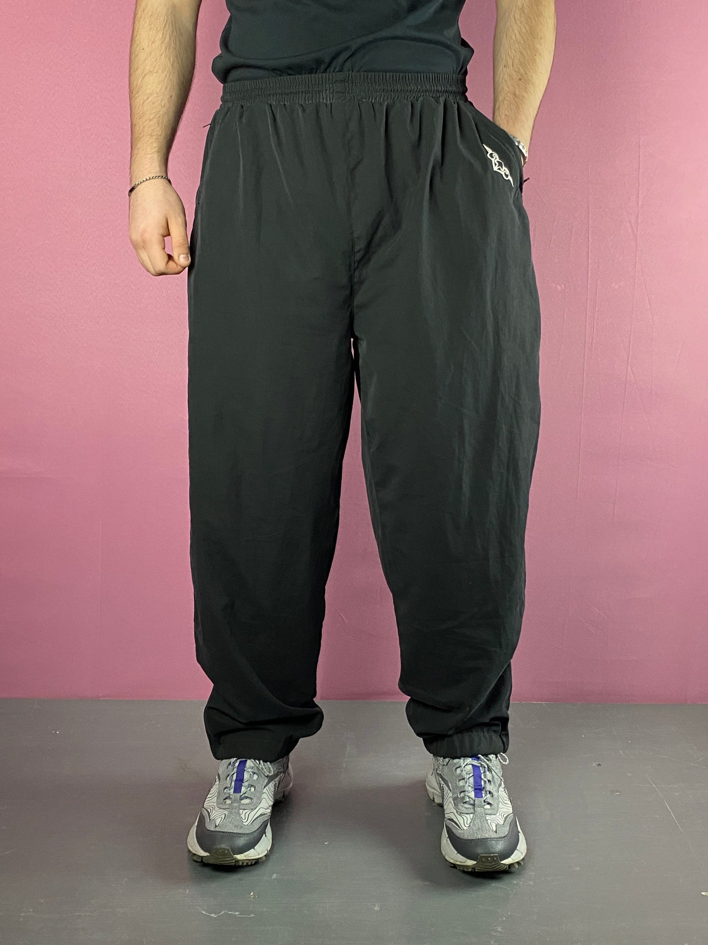 Active Swiss Design Vintage Men's Track Pants - XL Black Polyester