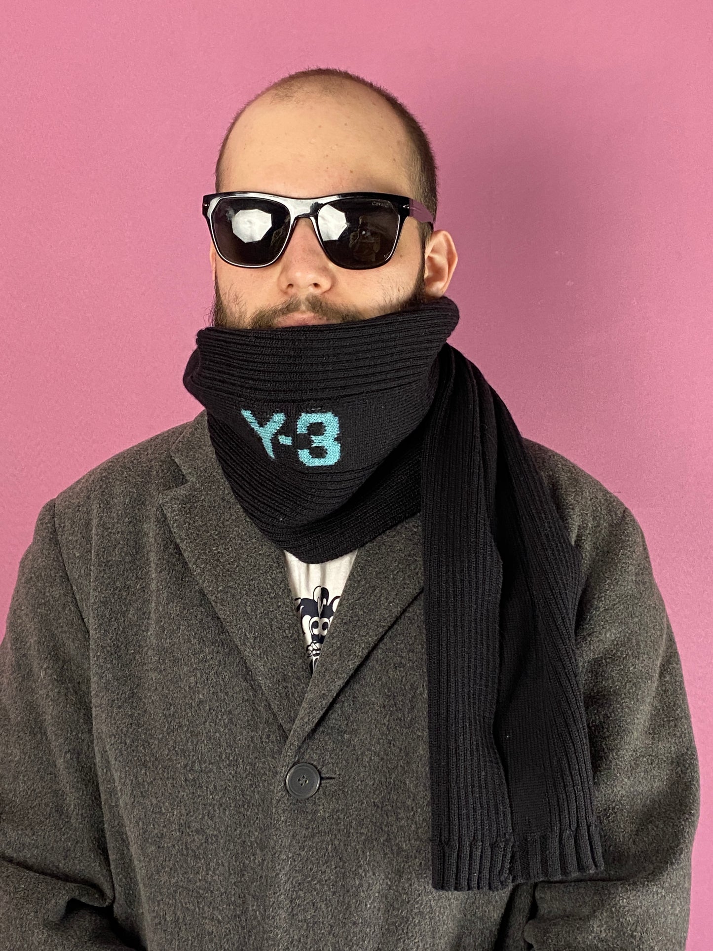 Y-3 Adidas Yohji Yamamoto Vintage Scarf - Black Wool