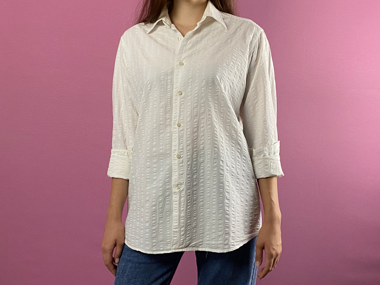 Lagerfeld Vintage Women's Shirt - M White Cotton