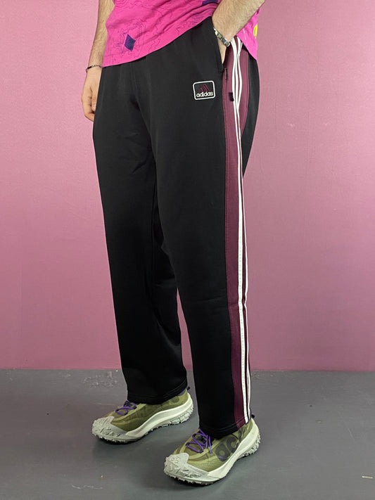 90s Adidas Vintage Men's Track Pants - M Black Polyester Blend