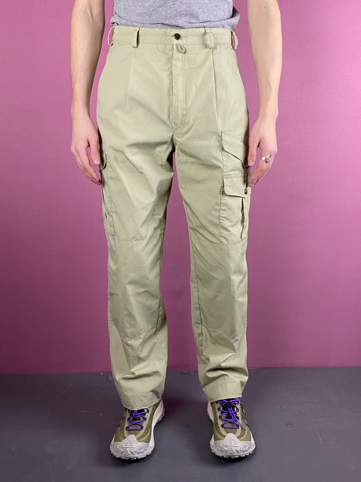 90s Fjallraven Vintage Men's Cargo Pants - M Beige Polyester