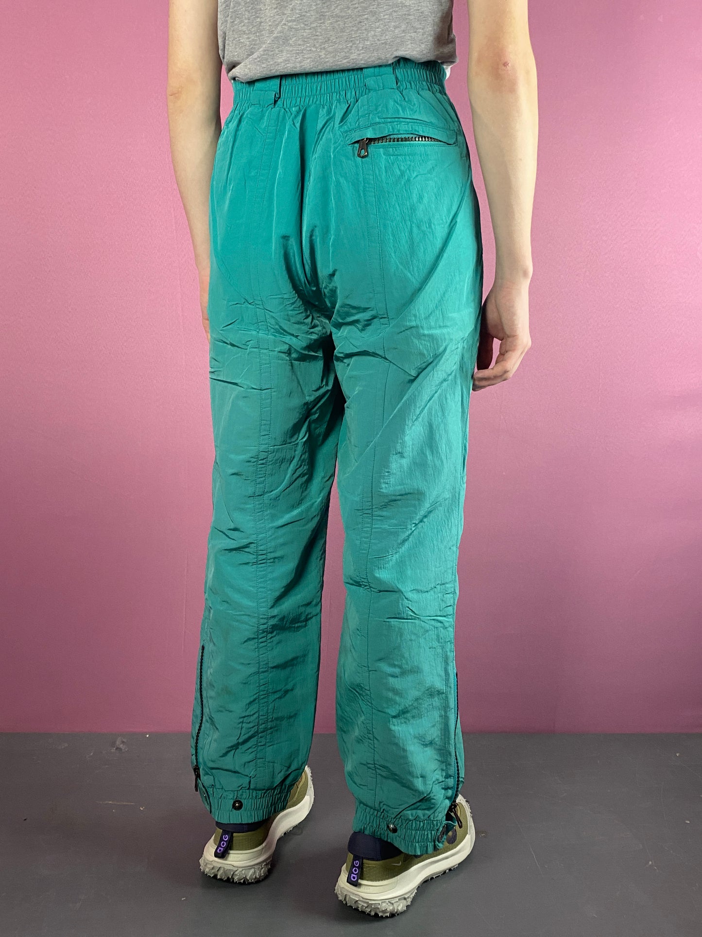 90s Silvy Vintage Men's Snow Ski Pants - M Green Nylon