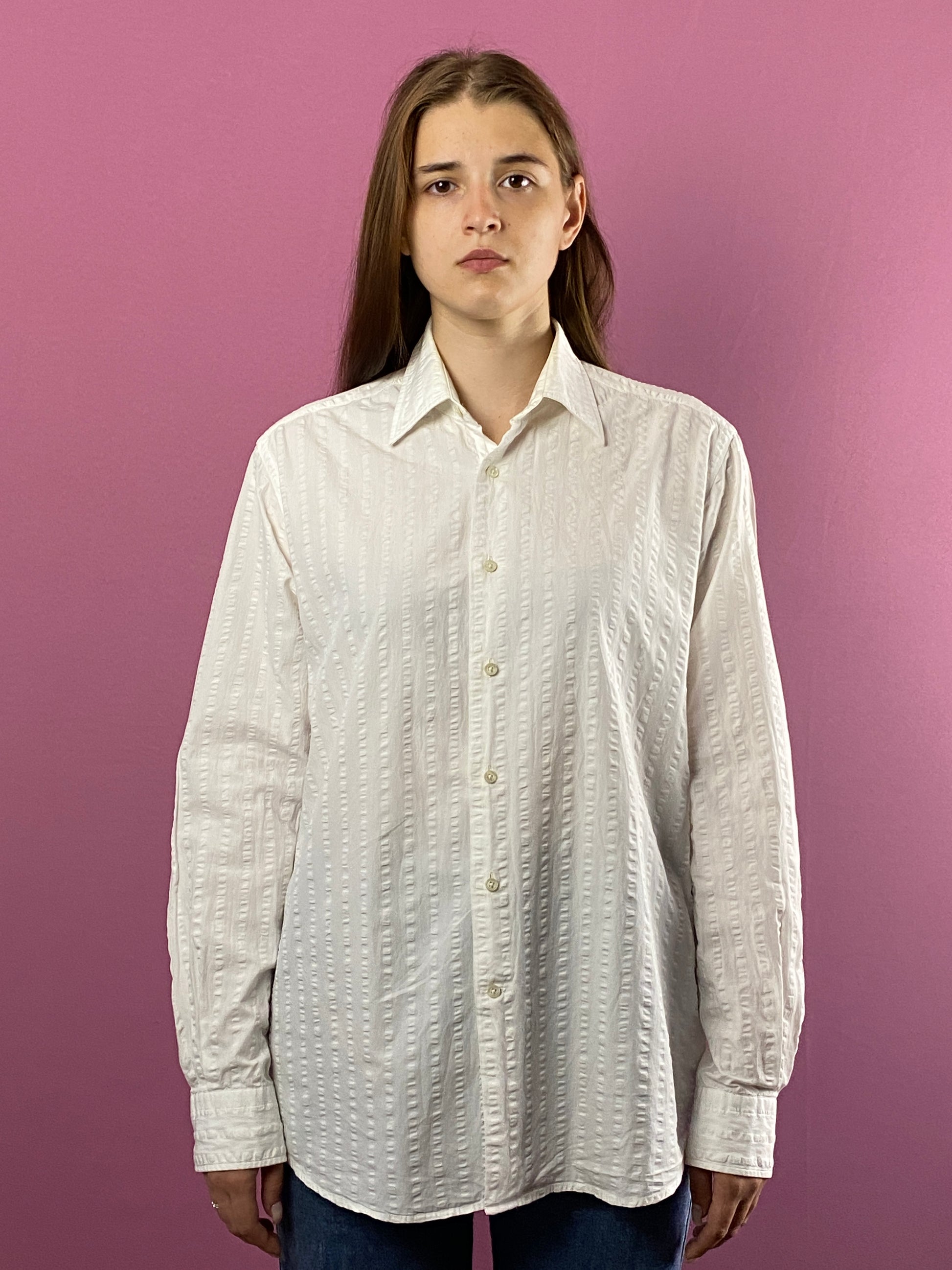 Lagerfeld Vintage Women's Shirt - M White Cotton