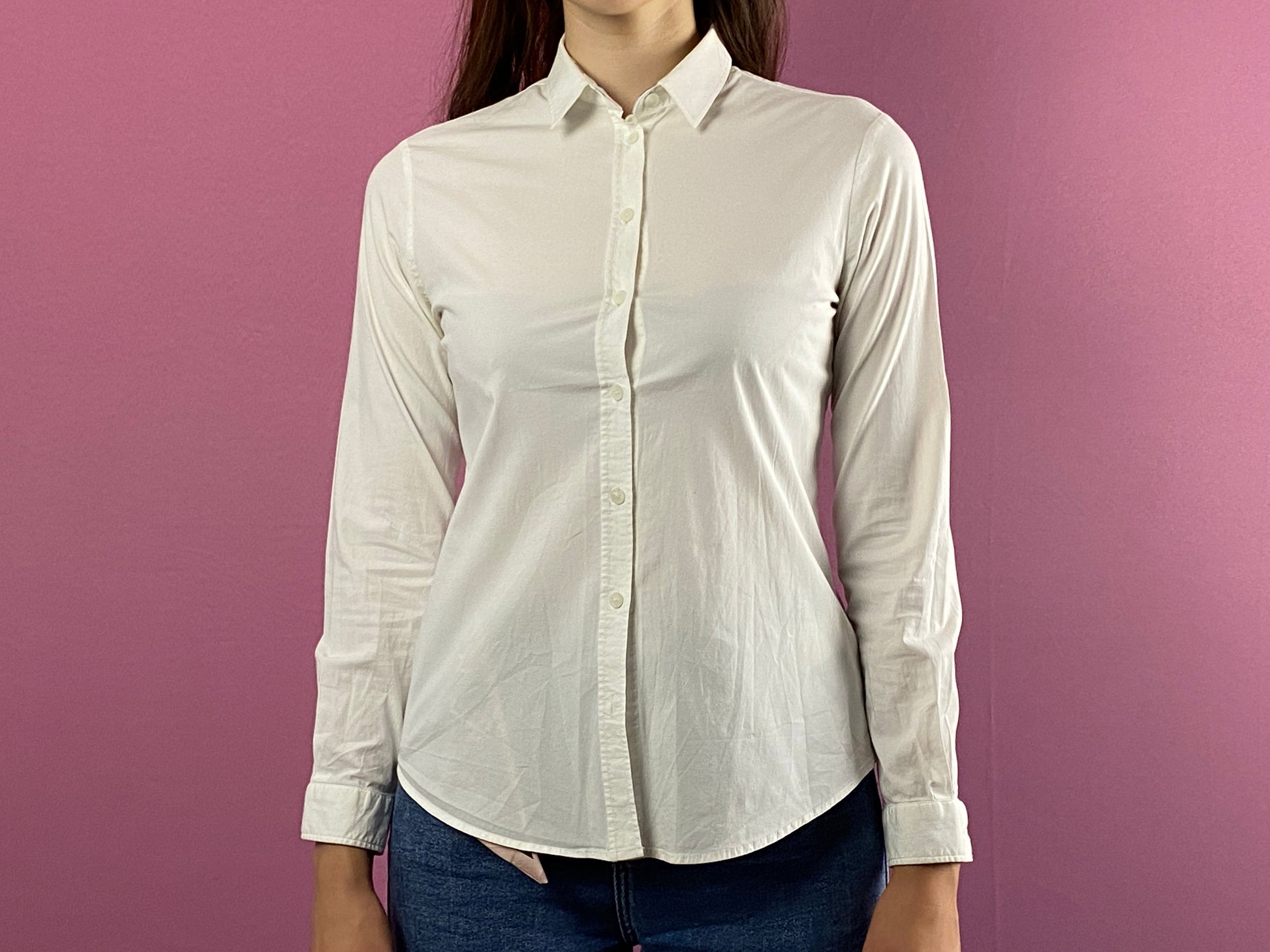 Burberry Brit Vintage Women's Dress Shirt - S White Cotton