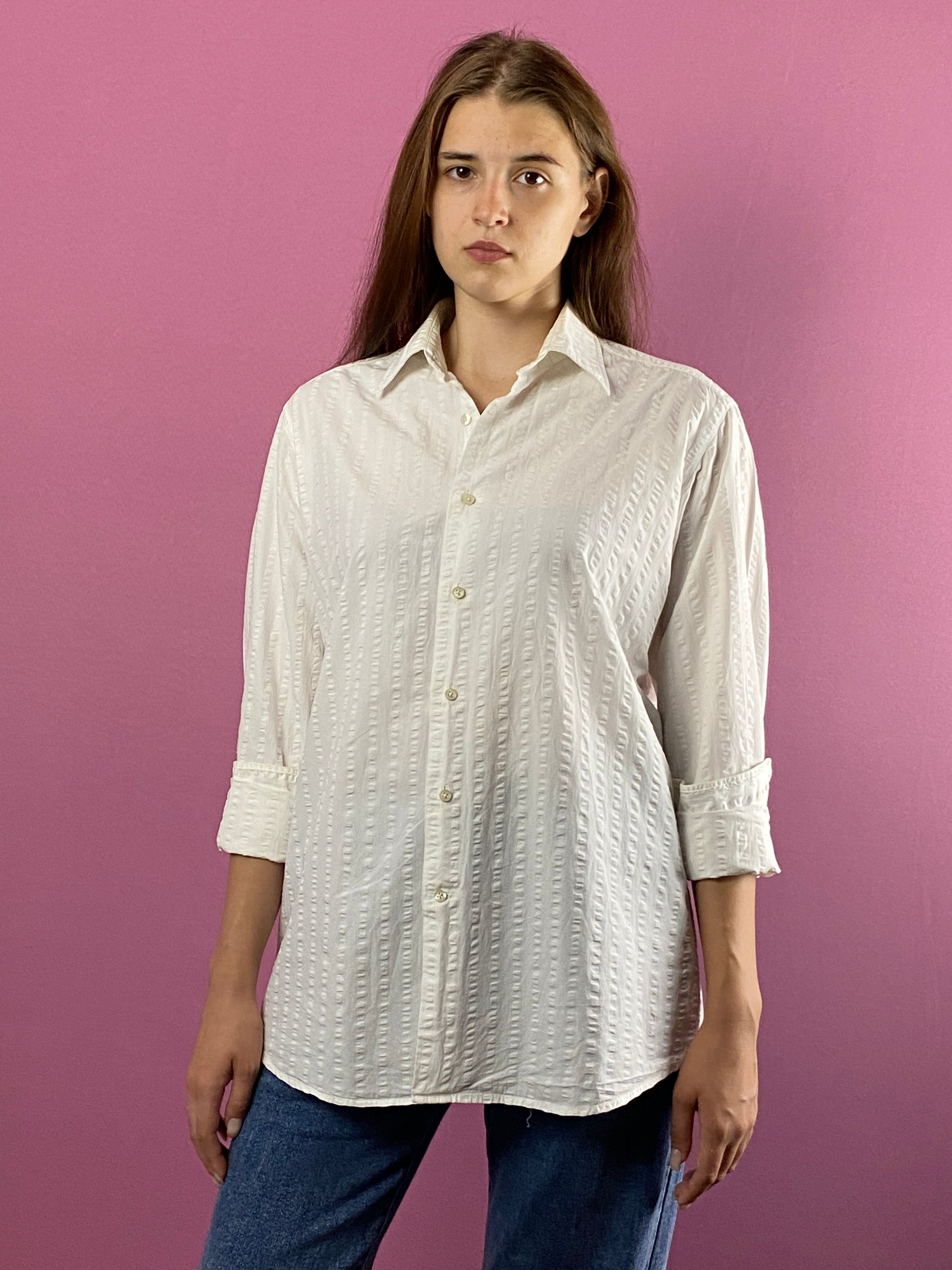 Lagerfeld Vintage Women's Shirt - M White Cotton