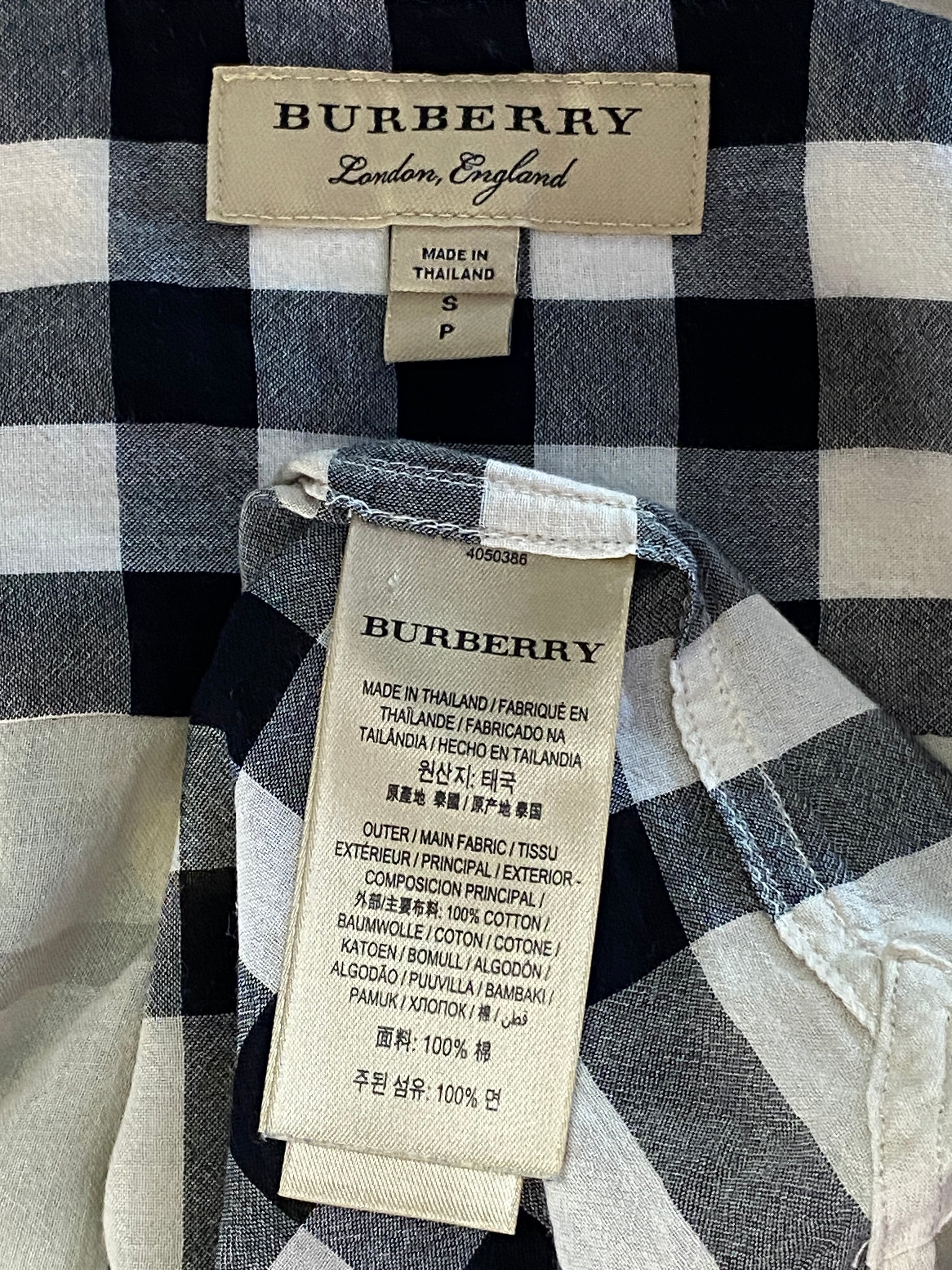 Burberry Nova Check Shirt Vintage Women's Plaid Shirt - S Beige Cotton