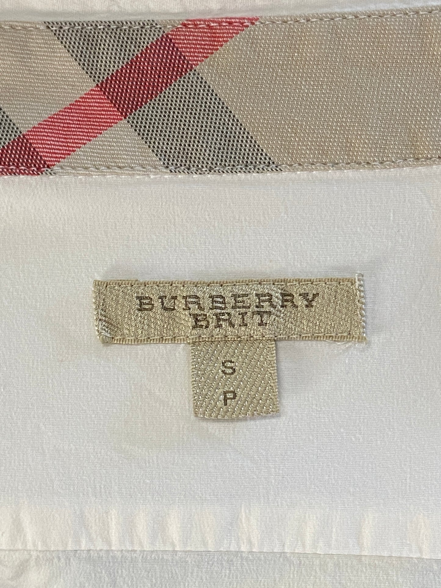 Burberry Brit Vintage Women's Dress Shirt - S White Cotton