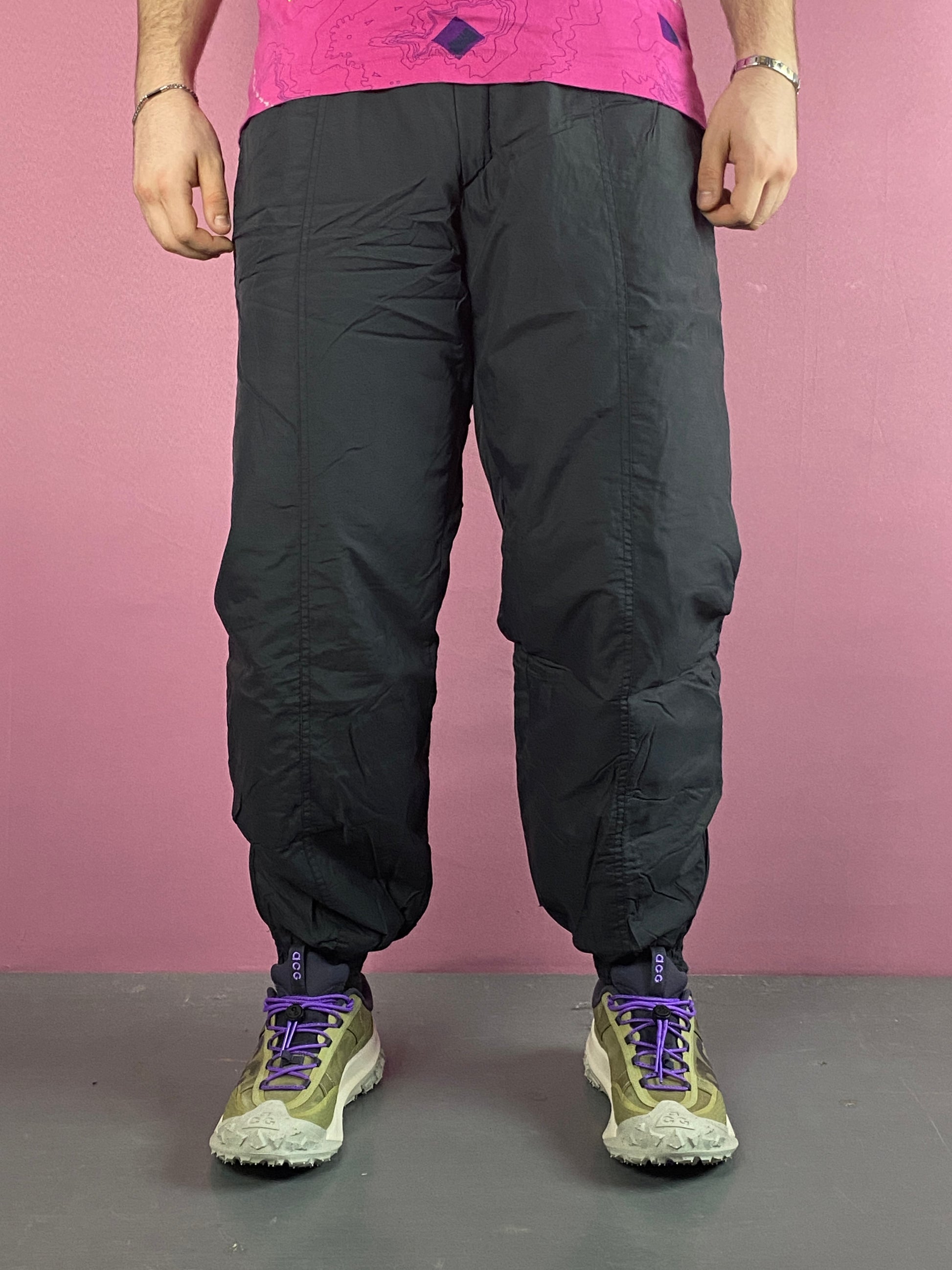 Tactel Micro Guard Vintage Men's Ski Pants- L Black Nylon Blend