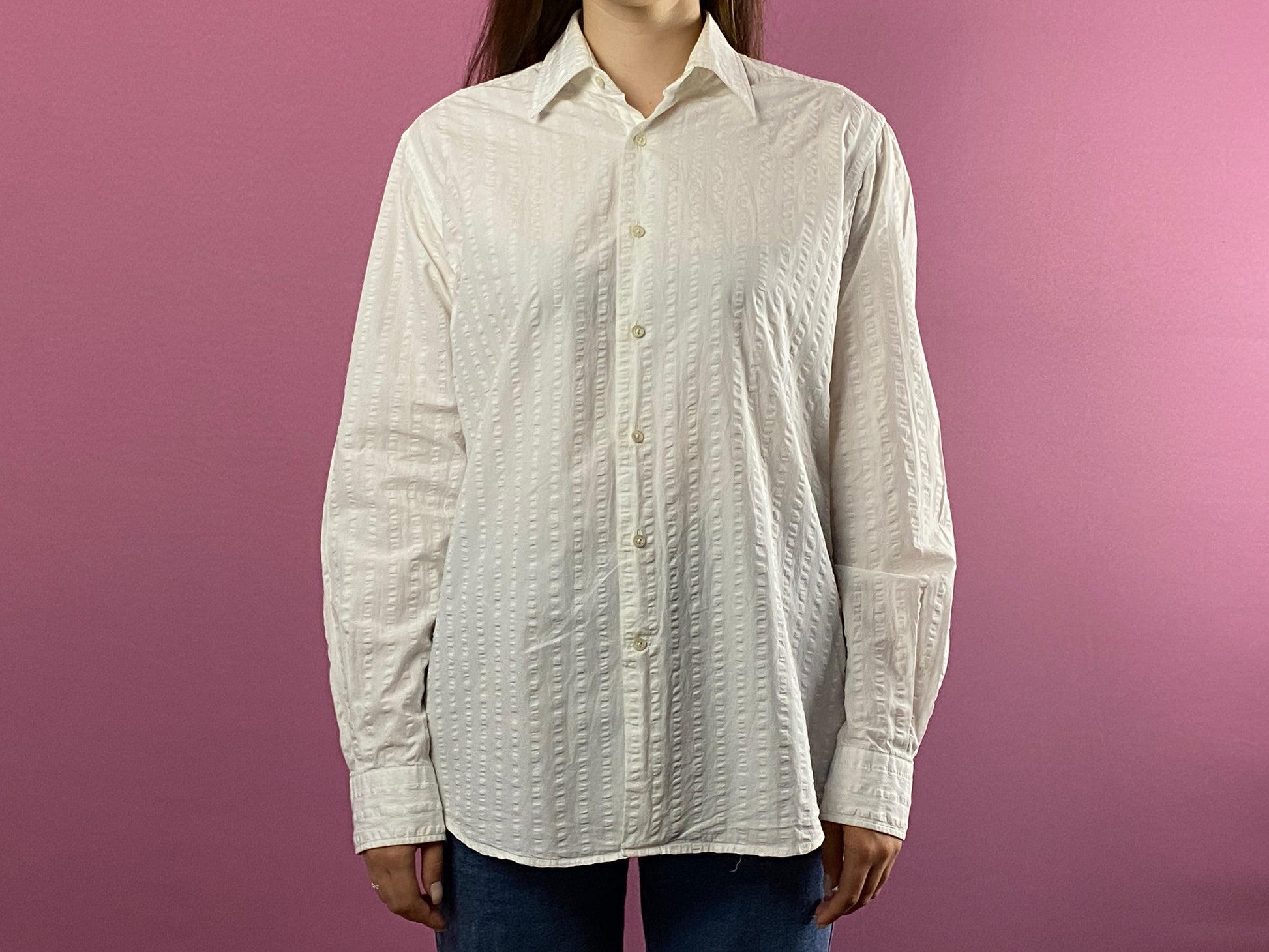 Lagerfeld Vintage Women's Shirt - M White Cotton