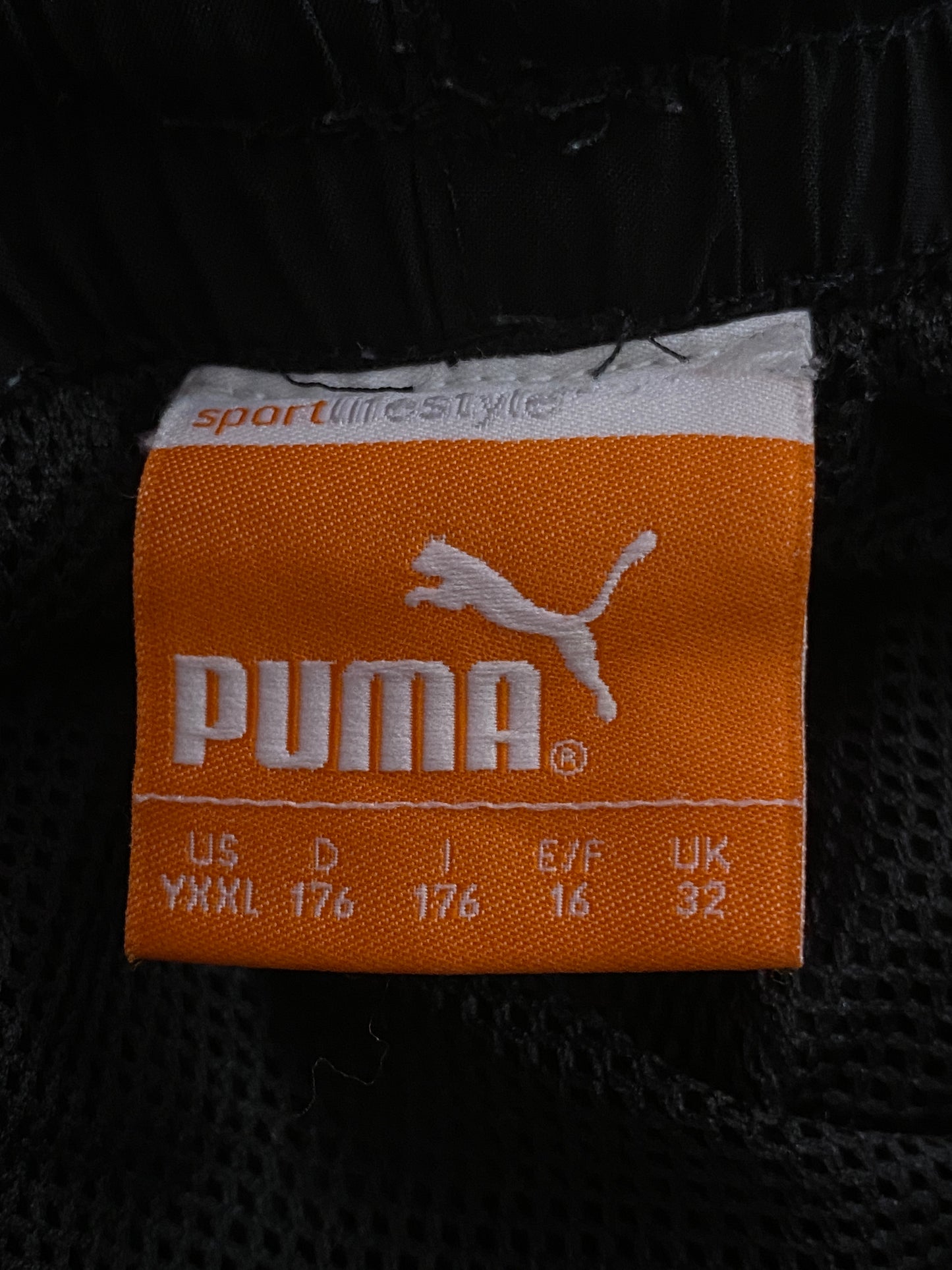 Puma Vintage Youth Track Pants - XXL Black Polyester