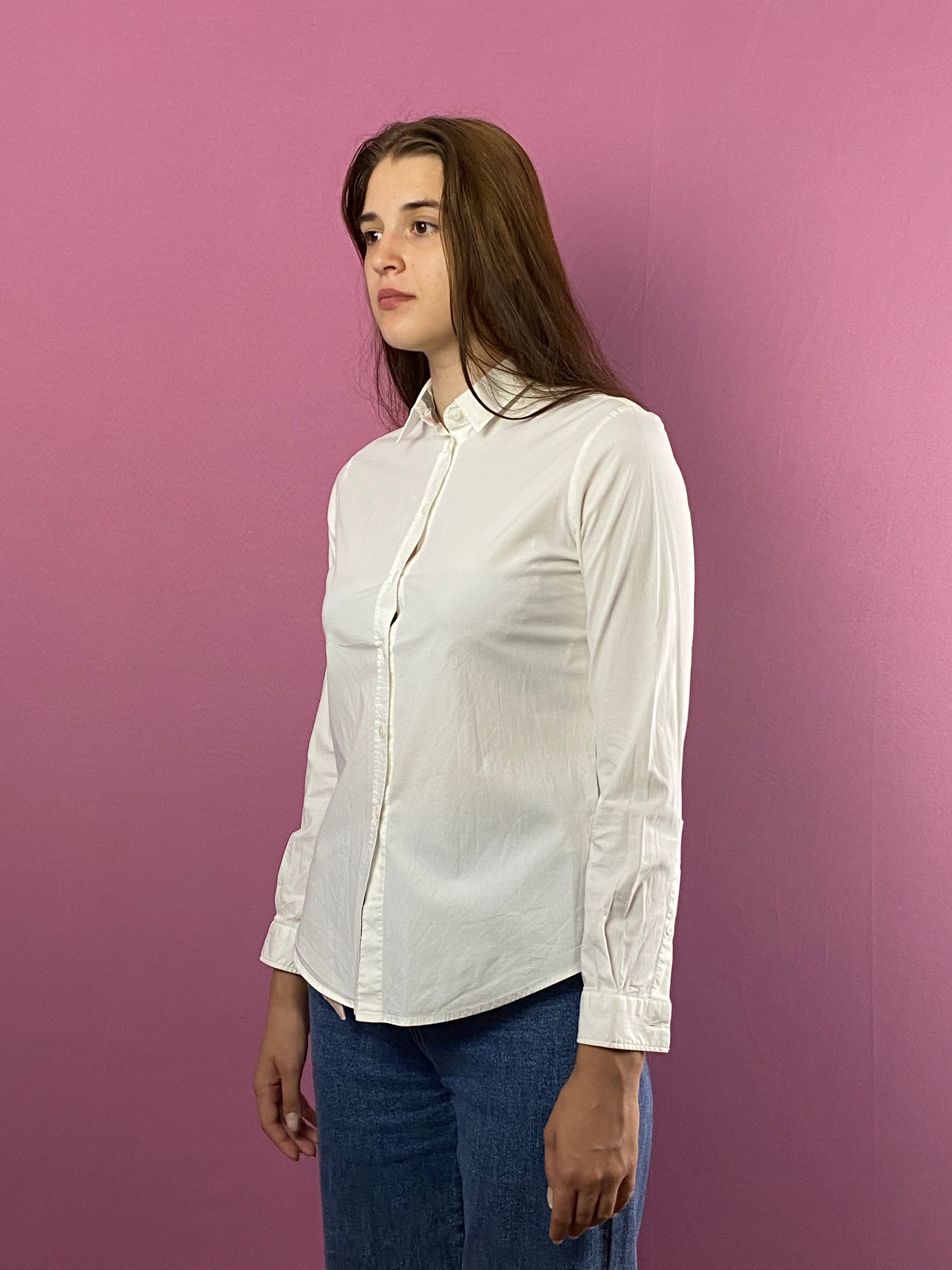 Burberry Brit Vintage Women's Dress Shirt - S White Cotton