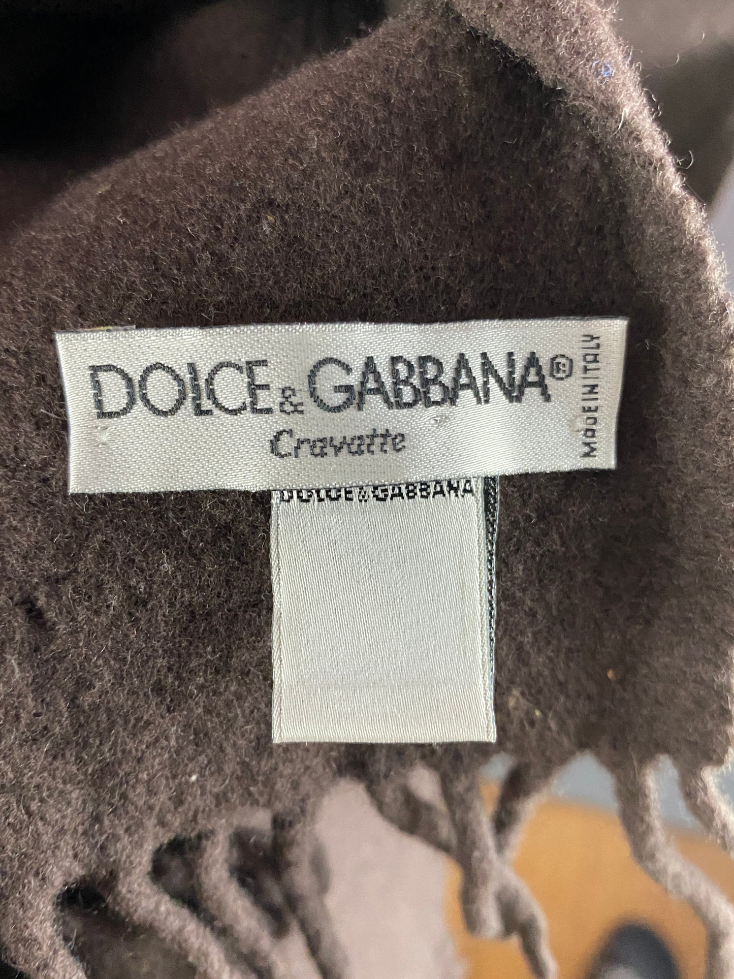 Dolce & Gabbana Cravate Vintage Scarf - Brown Wool