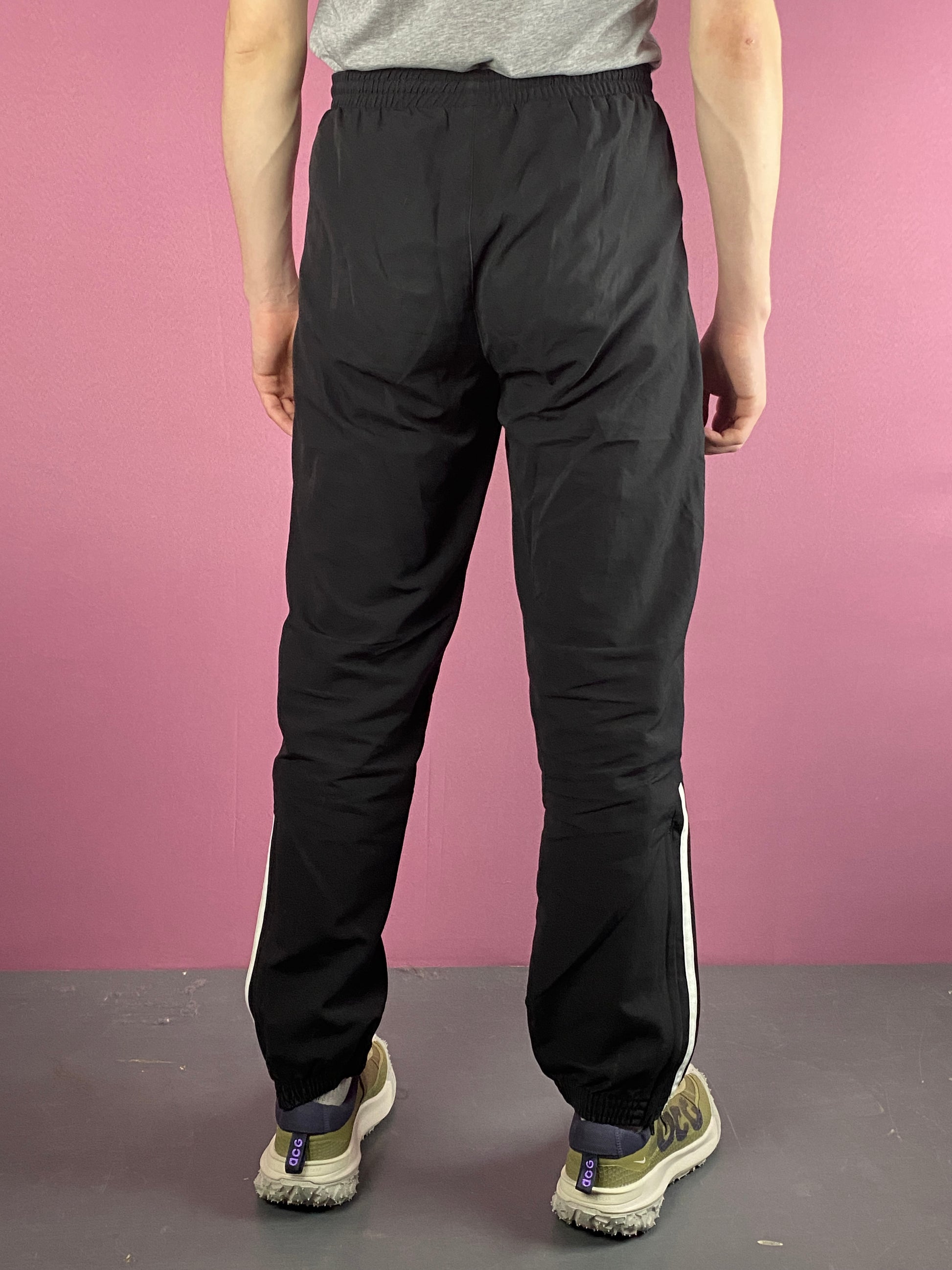 Adidas Vintage Men's Track Pants - S Black Polyester