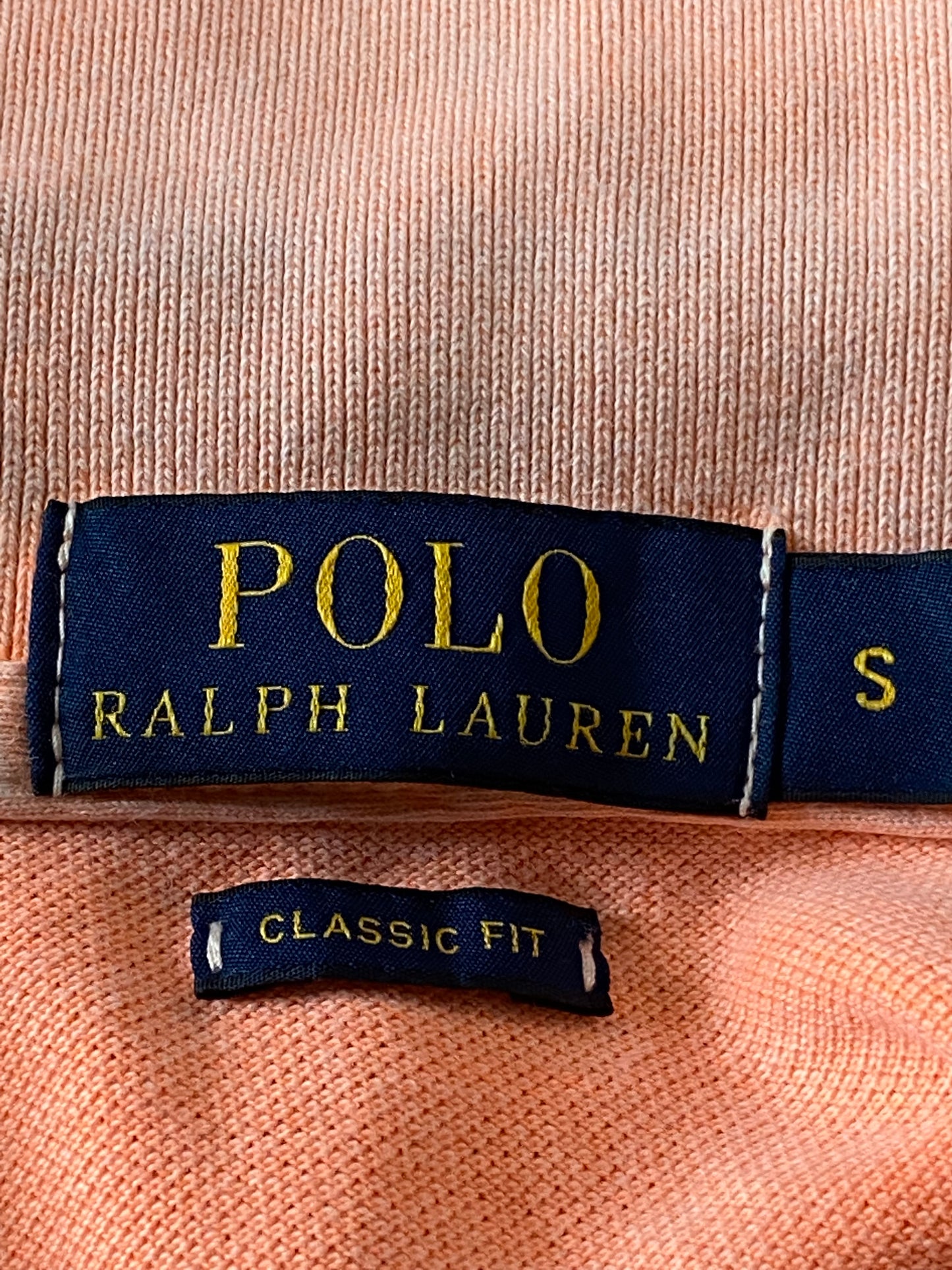 Polo Ralph Lauren Vintage Men's Polo Shirt - Small Orange Cotton