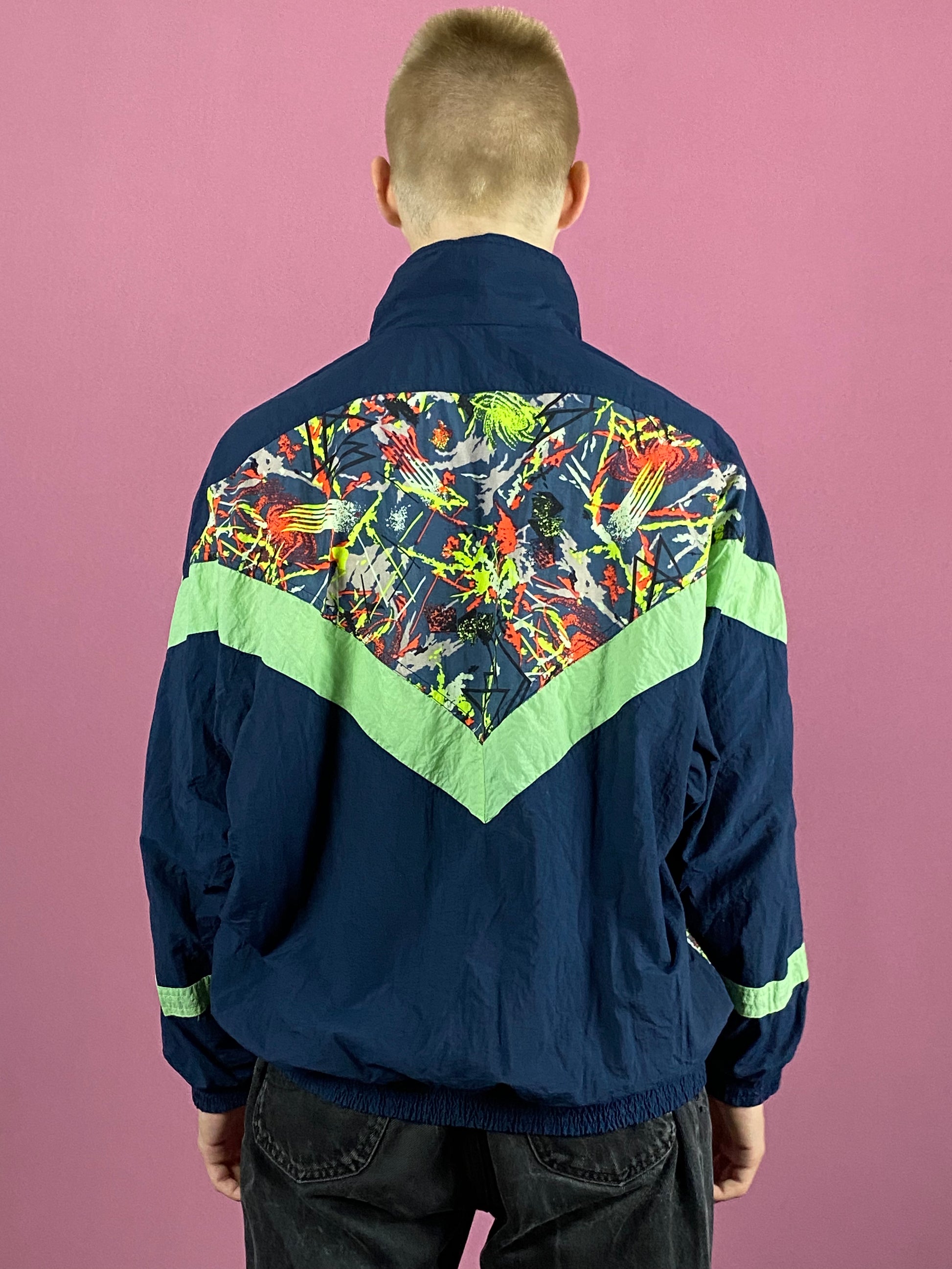 90s Flagship Vintage Men's Windbreaker Jacket - Large Multicolor Nylon
