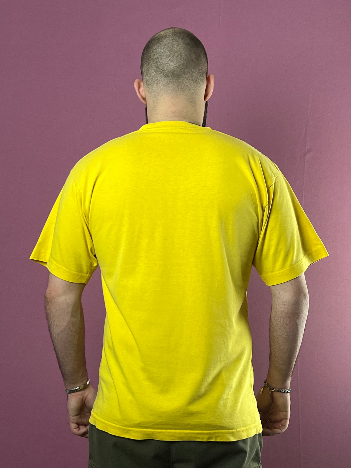 Y2K Nike VIntage Men's T-Shirt - L Yellow Cotton