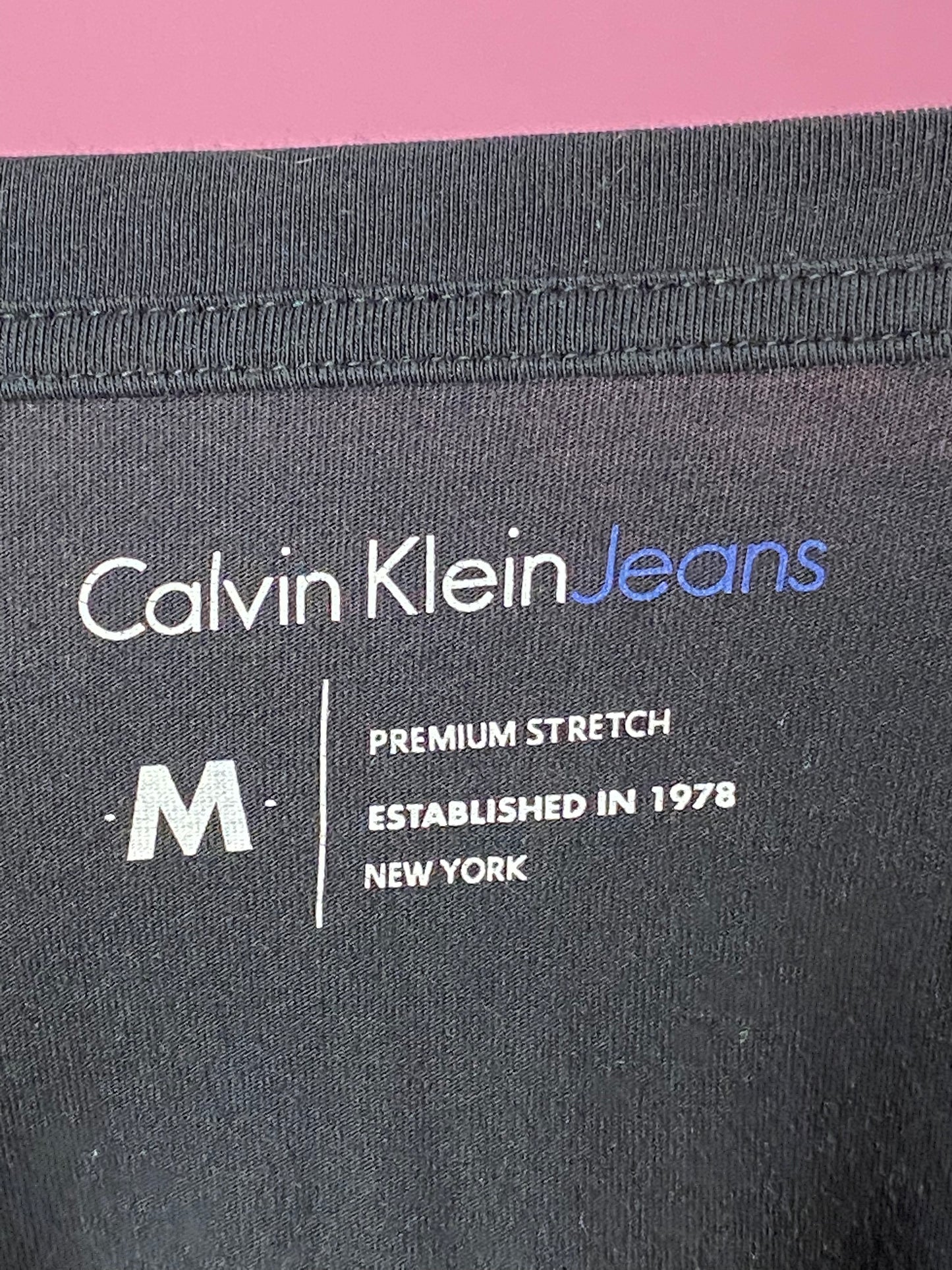 Calvin Klein Vintage Men's Long Sleeve - Medium Black Cotton Blend