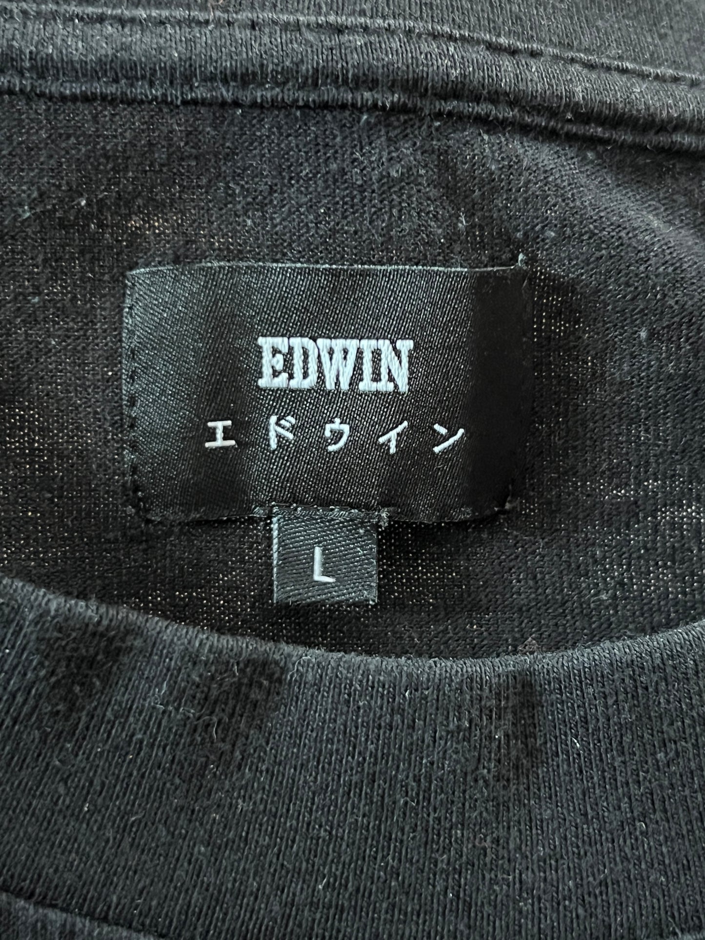 Edwin Vintage Men's Fuji Mountain T-Shirt - L Black Cotton