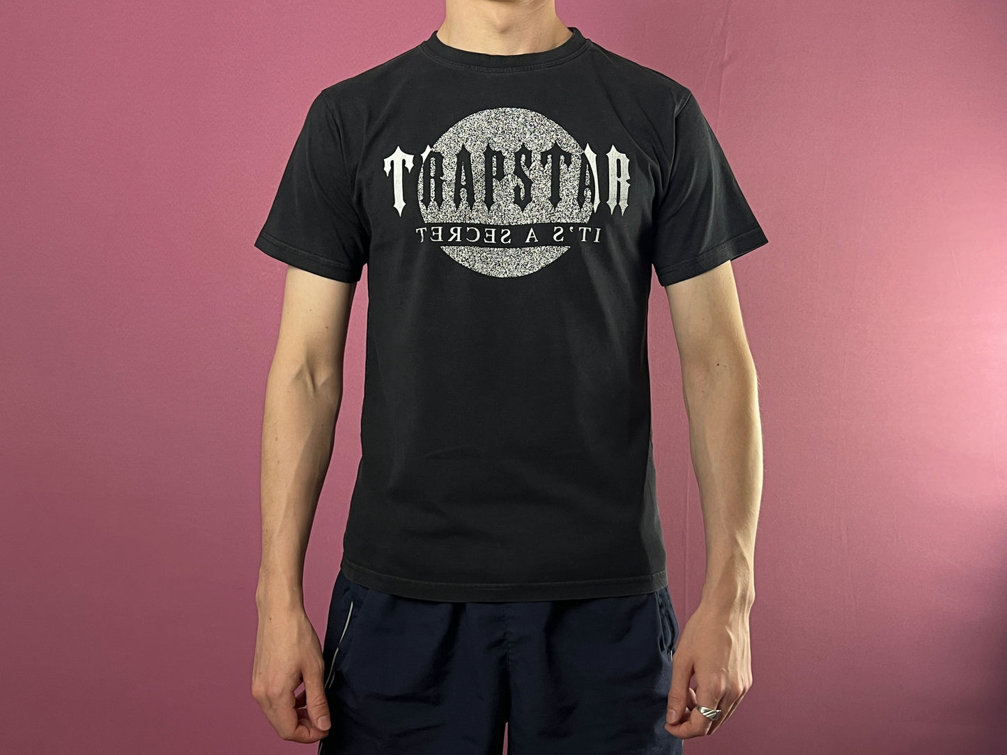 Trapstar Logo Vintage Men's T-Shirt - S Black Cotton