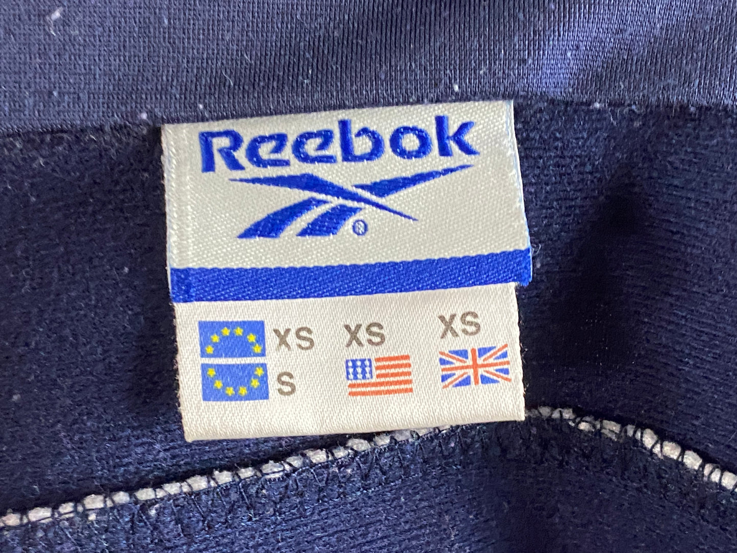 Reebok Vintage Men's Track Jacket - XS Navy Blue Polyester