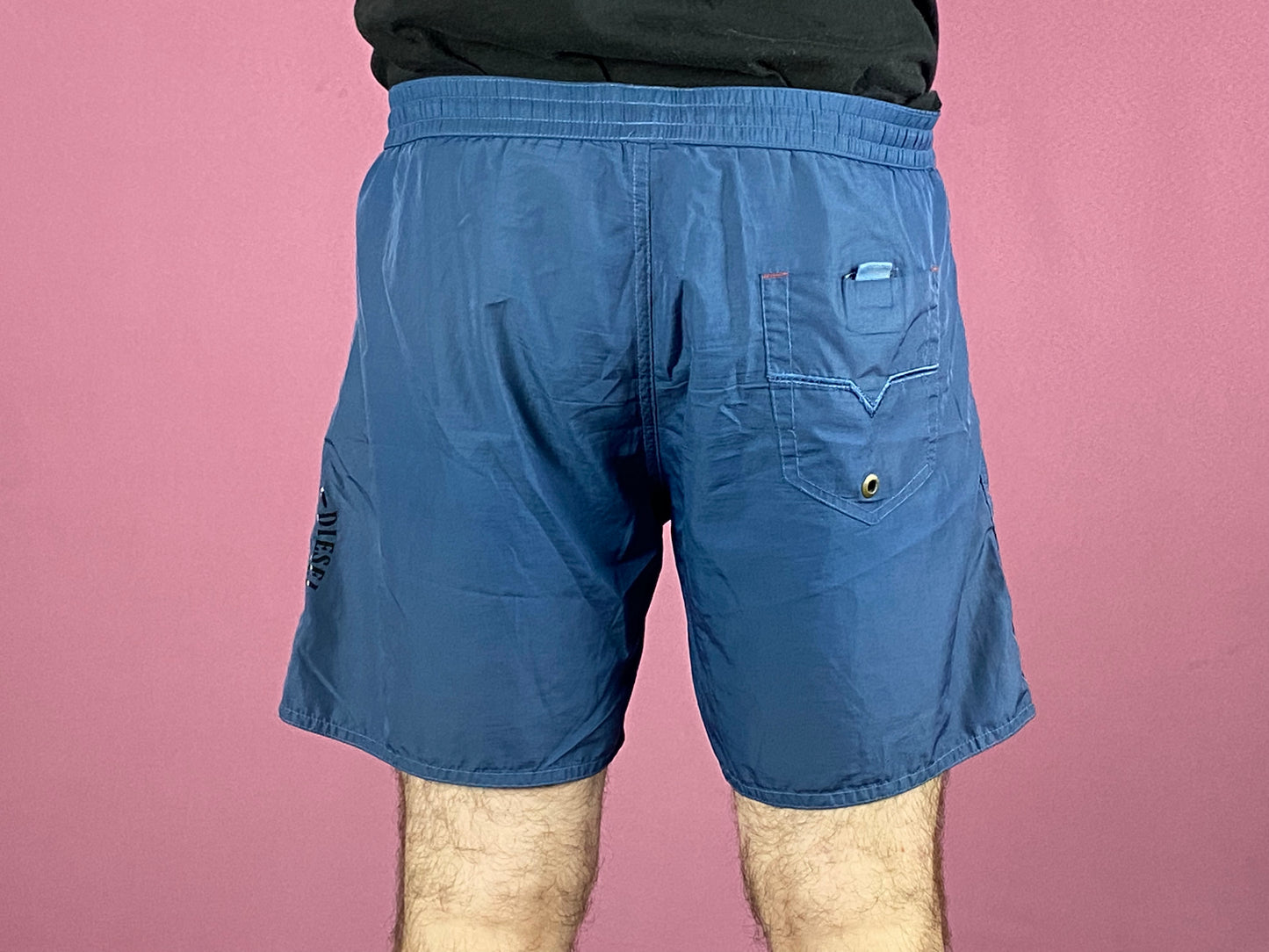 Diesel Vintage Men's Swim Shorts - Large Blue Polyester