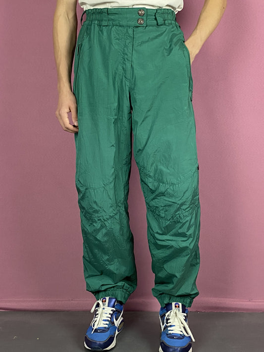 70s All Sport Vintage Men's Ski Pants - M Green Nylon