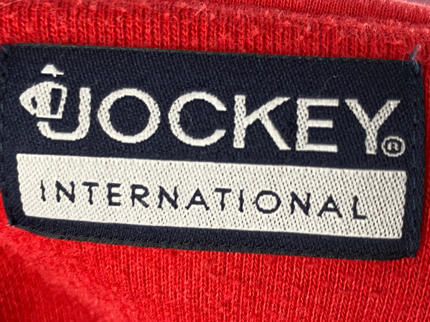 Jockey Vintage Men's Sweatshirt - Large Red Cotton Blend