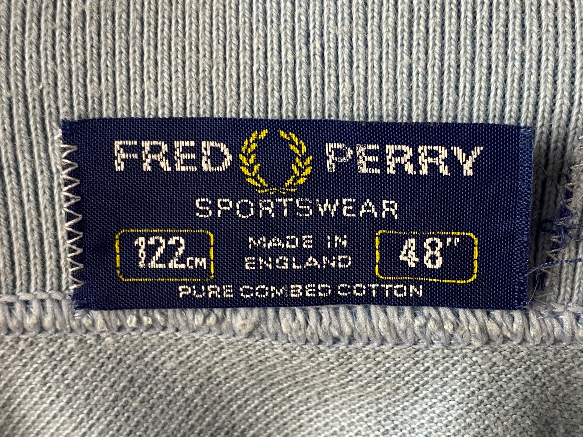 90s Fred Perry Vintage Men's Polo Shirt - Large Blue Cotton