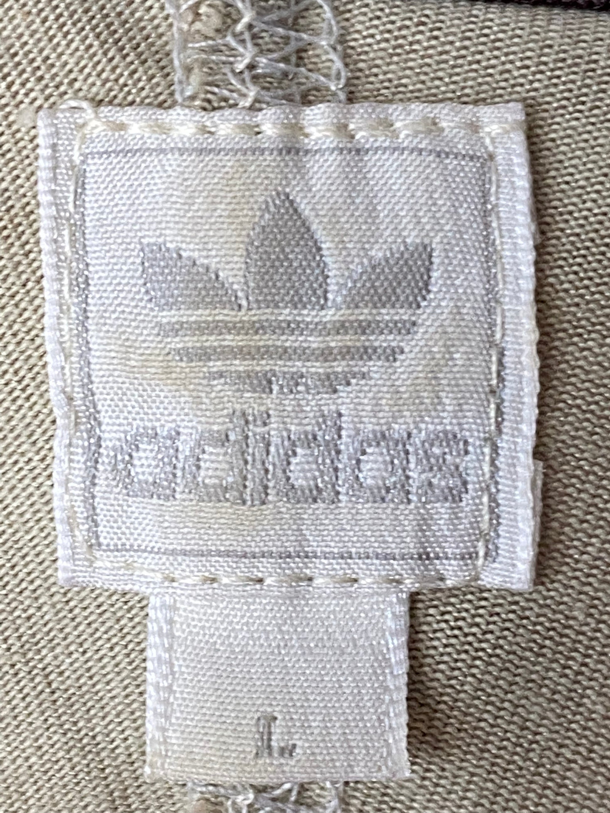 Adidas Vintage Men's Long Sleeve - Large Beige Cotton