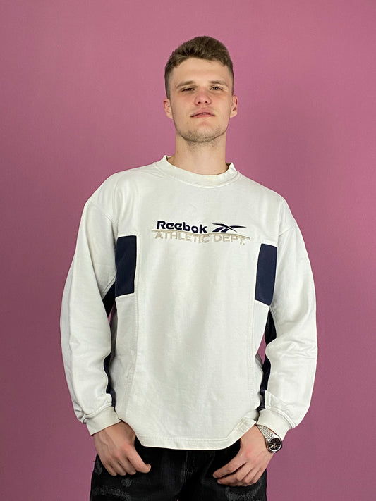 Reebok Vintage Men's Sweatshirt - Medium White Cotton