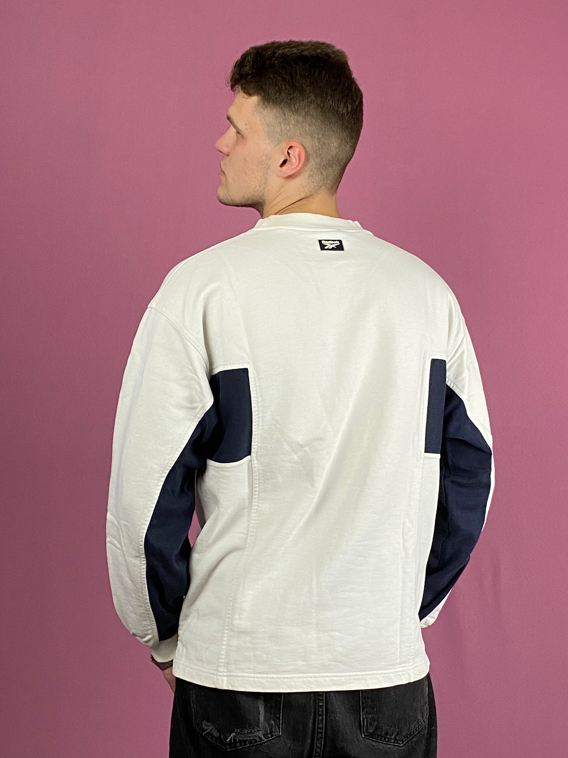 Reebok Vintage Men's Sweatshirt - Medium White Cotton