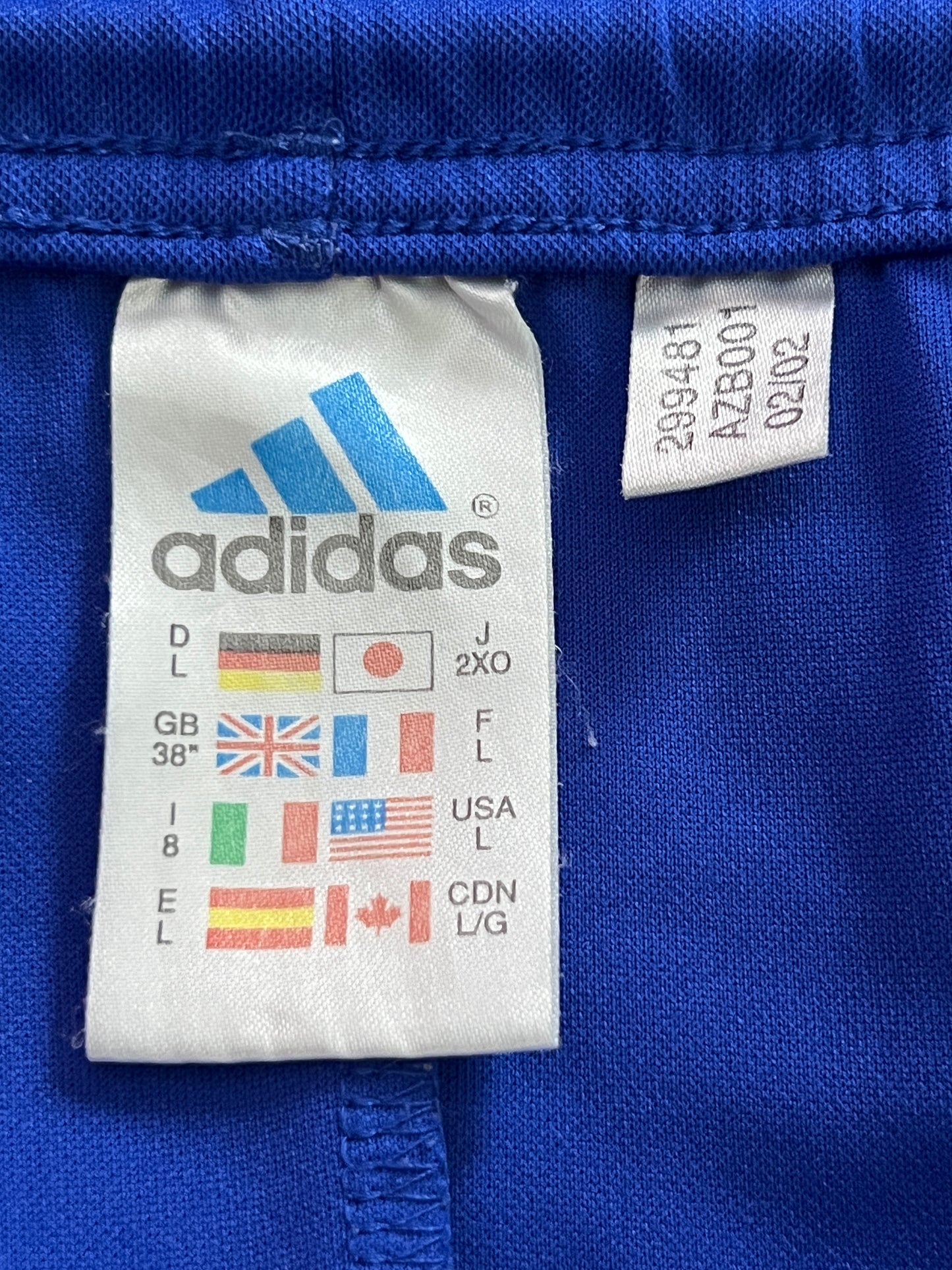 Adidas Vintage Men's Sport Shorts - L Blue Polyester