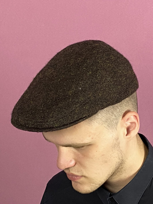 Boggi Milano Vintage Men's Flat Cap - Brown Wool