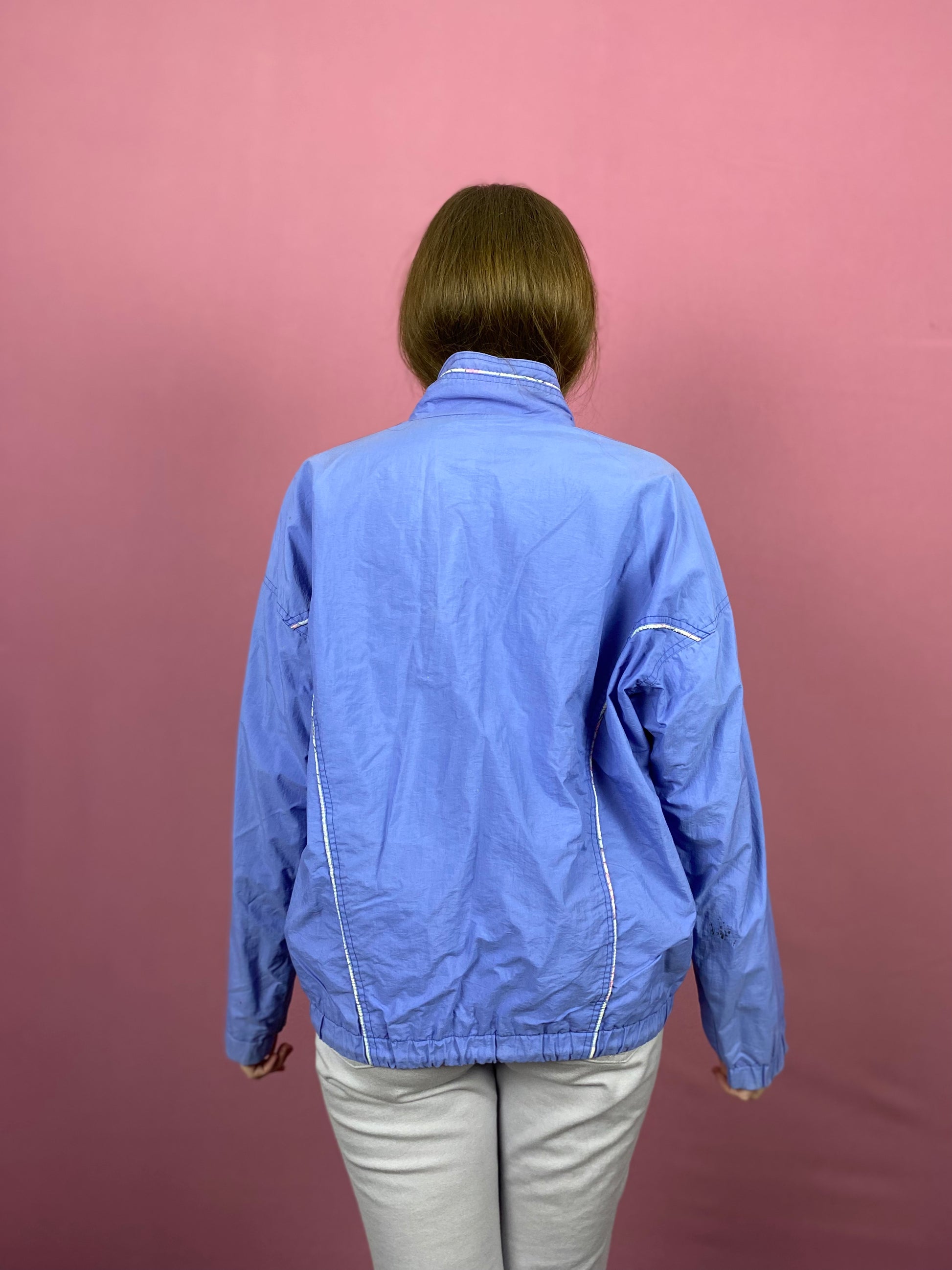 90s Brooks Vintage Women's Windbreaker Jacket - Small Blue Nylon