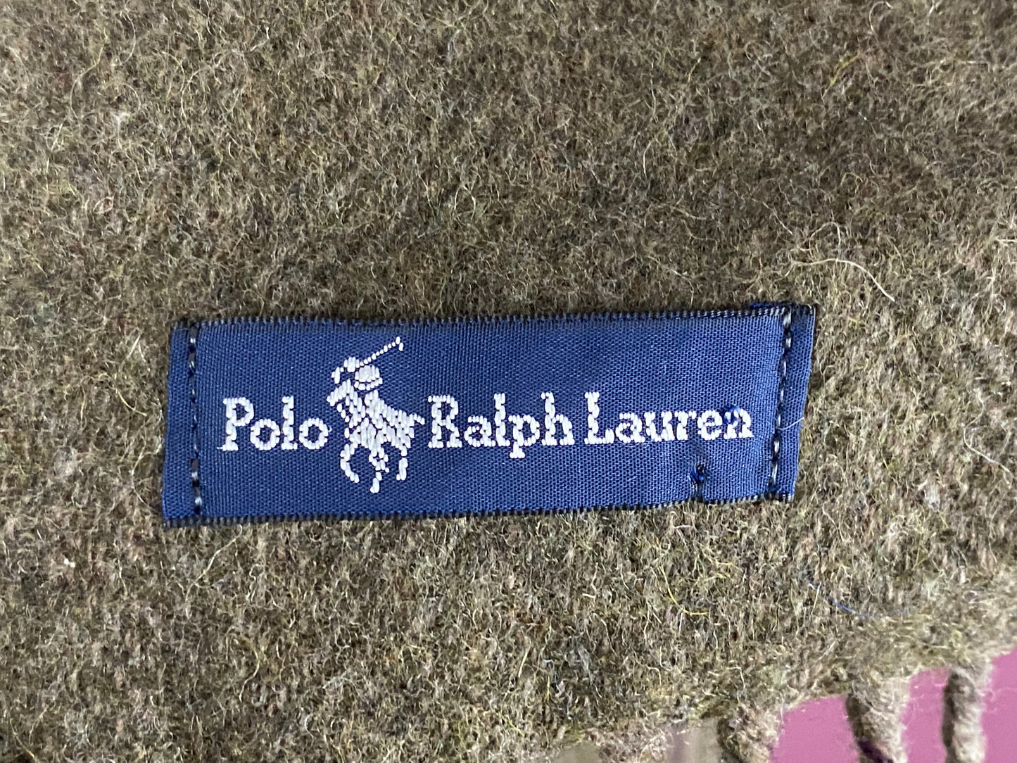 Polo Ralph Lauren Vintage Plaid Scarf - Green Wool
