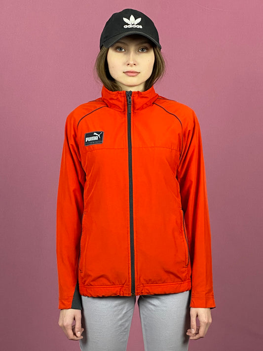 90s Puma Vintage Women's Windbreaker Jacket - Medium Red Polyester