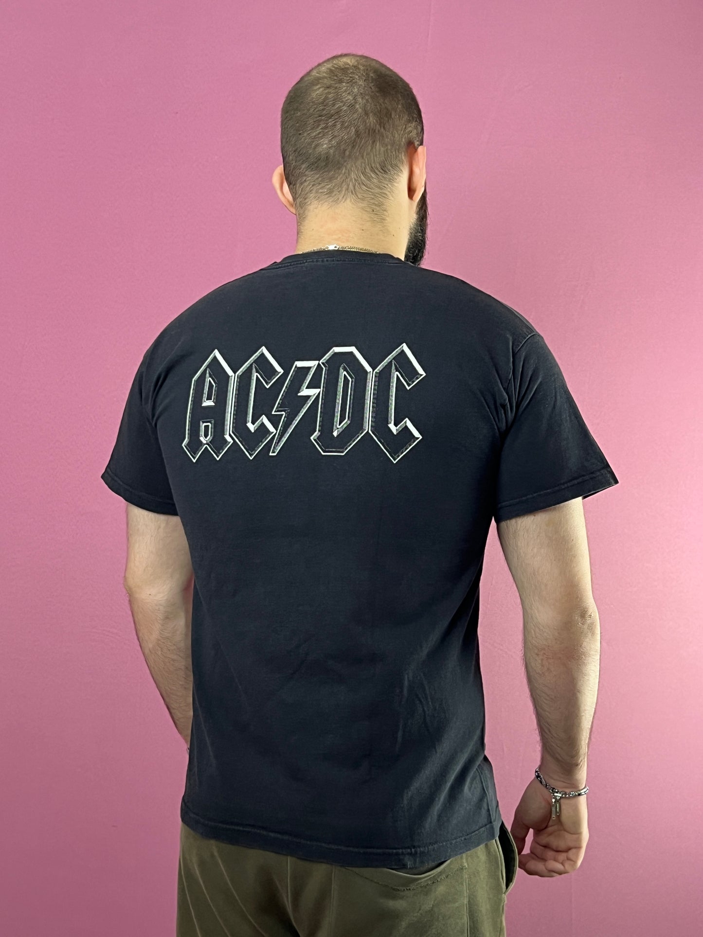 AC/DS Fruit of the Loom Vintage Men's Band T-Shirt - M Black Cotton