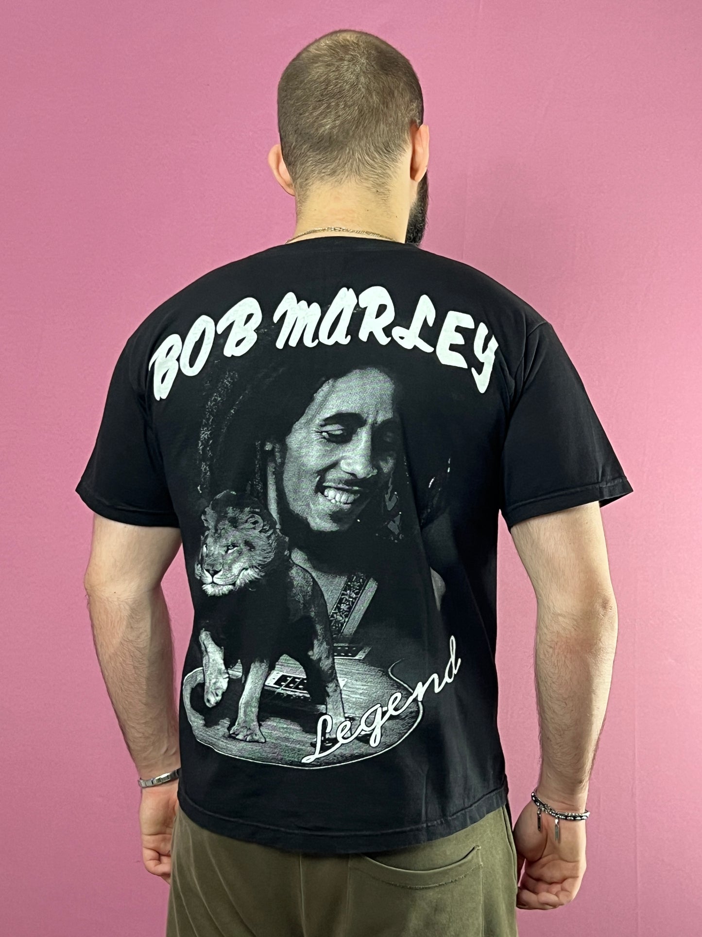 Bob Marley Thunder Vintage Men's T-Shirt - L Black Cotton