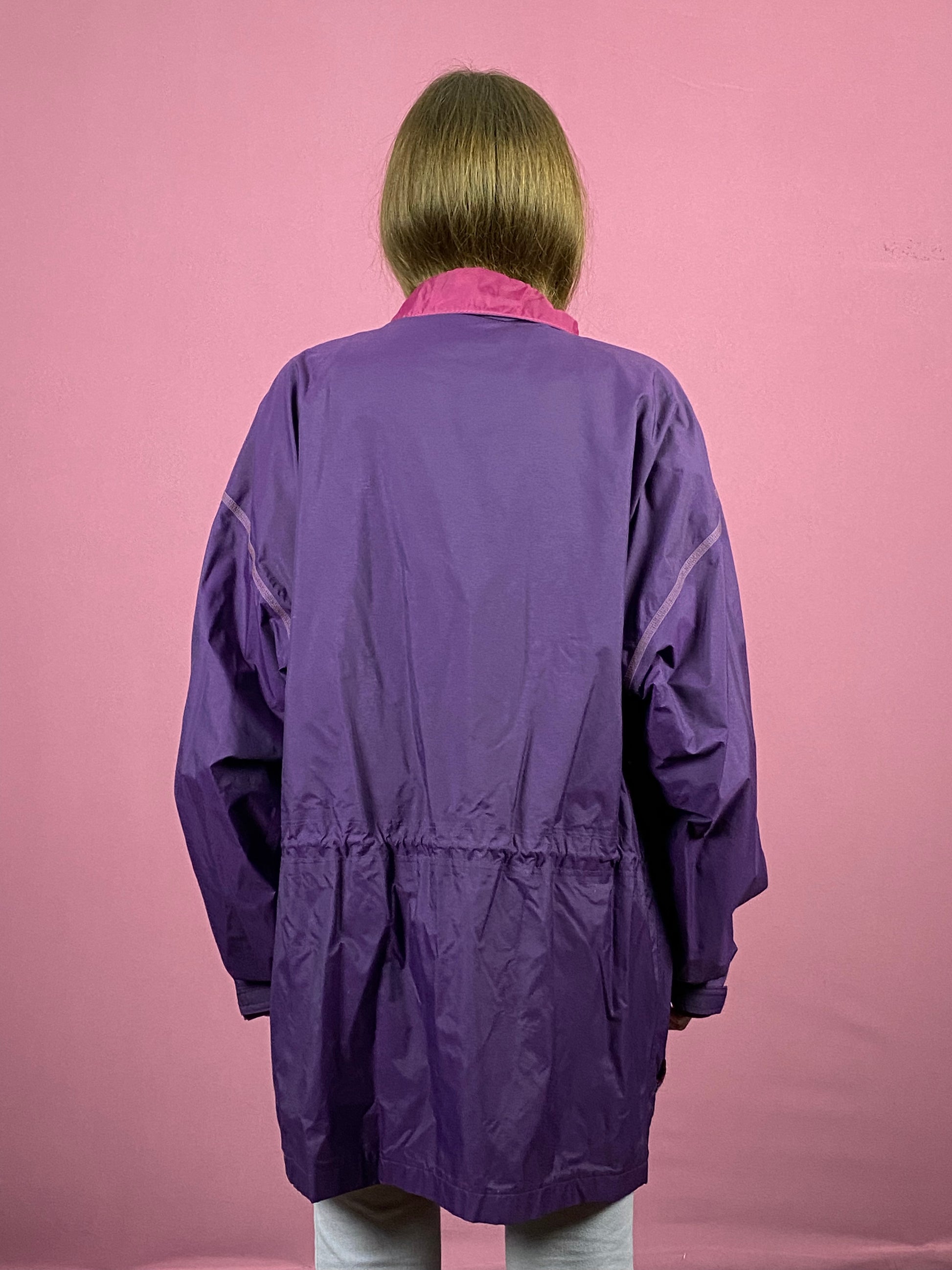 90s Aqua Guard Vintage Women's Raincoat - Large Purple Nylon