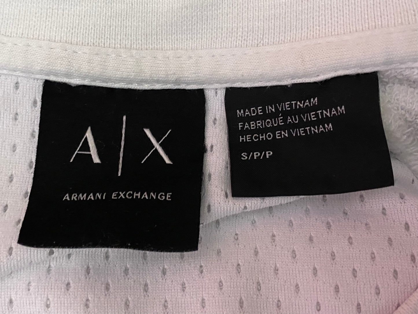 Armani Exchange Vintage Women's Sweatshirt - Small White Cotton