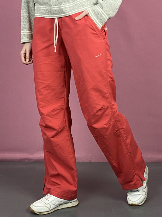 Nike Vintage Women's Flare Track Pants - XS Red Polyester