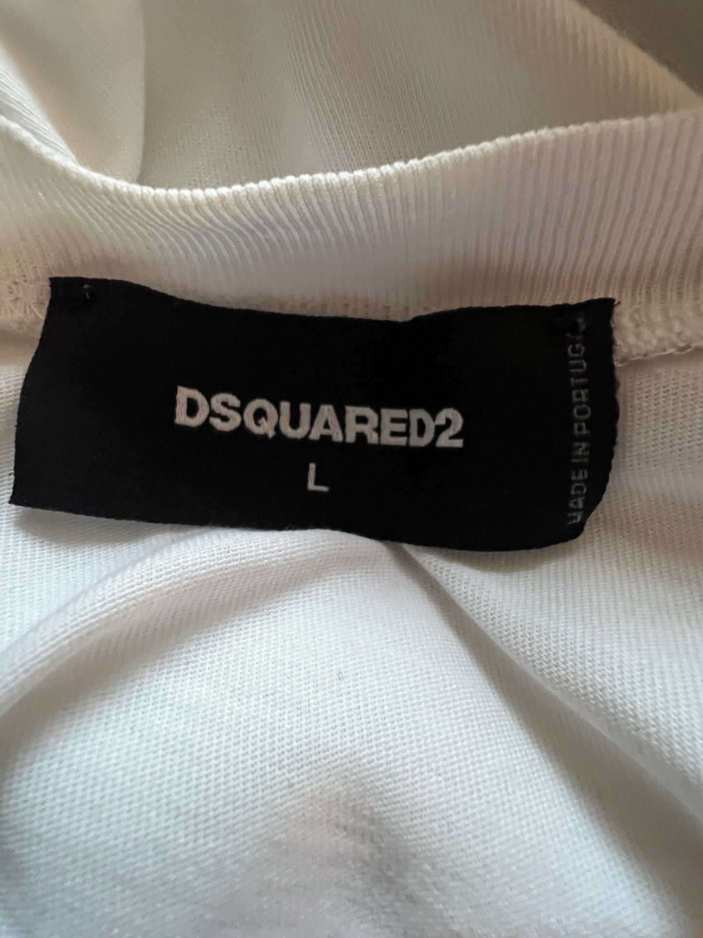 Dsquared2 ICON Vintage Men's T-Shirt - L White Cotton