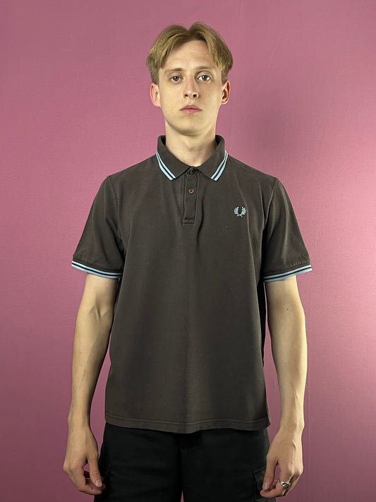 Fred Perry Vintage Men's Polo Shirt - XS Brown Cotton