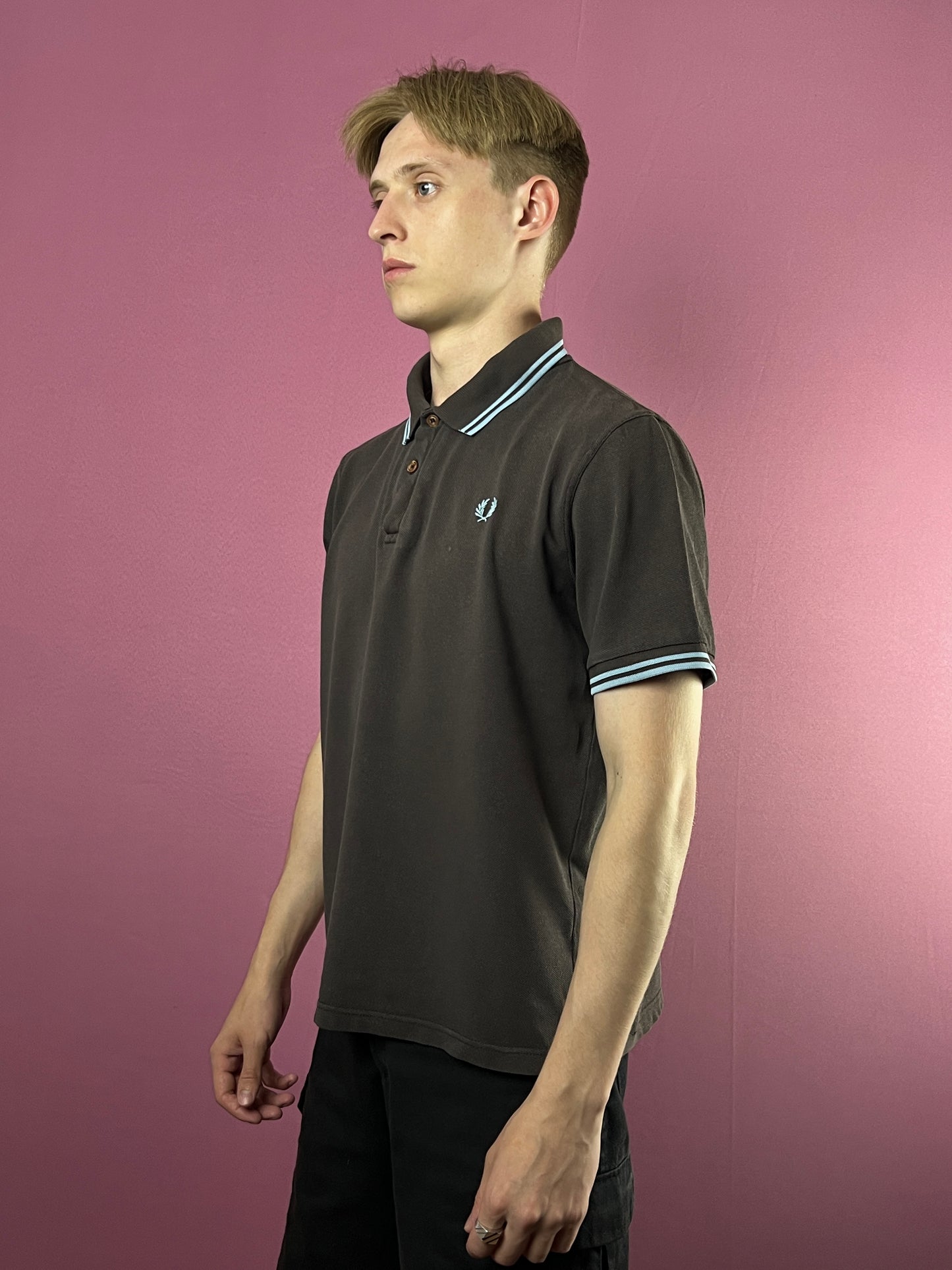 Fred Perry Vintage Men's Polo Shirt - XS Brown Cotton