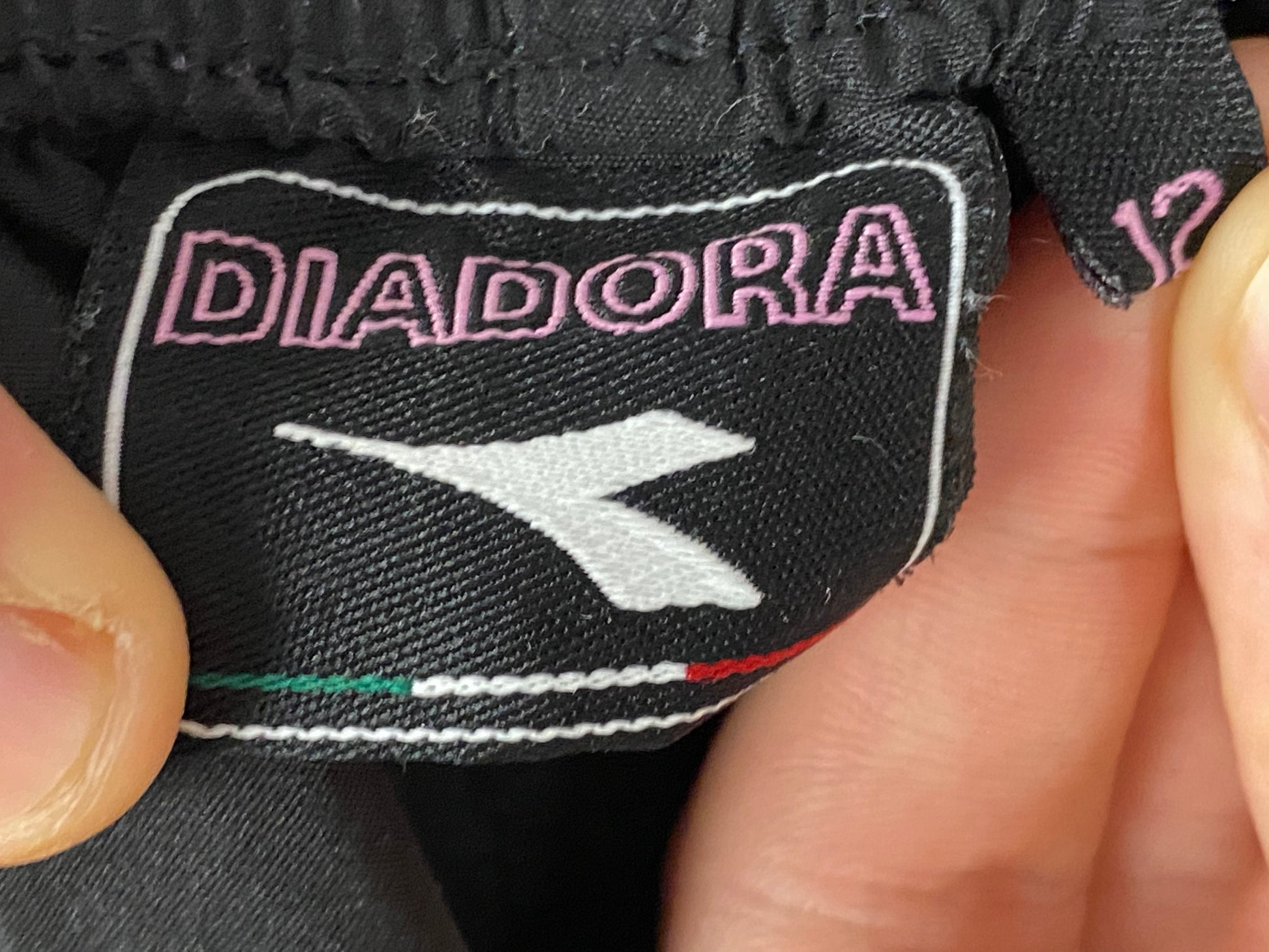 Diadora Vintage Women's Track Pants - M Black Polyester