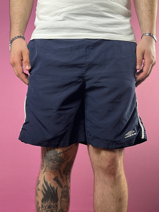 Umbro Vintage Men's Sport Shorts - M Navy Blue Polyester