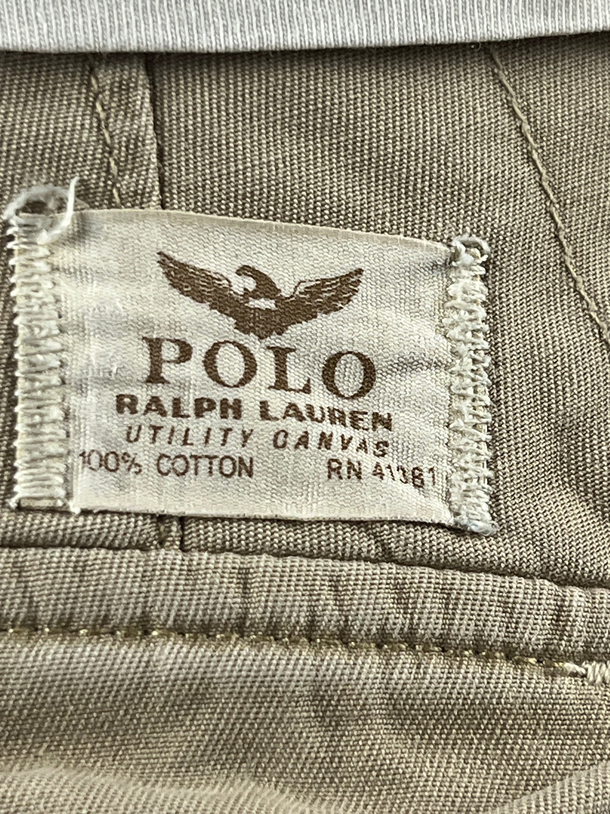 Polo Ralph Lauren Vintage Men's Cargo Shorts - 32 Beige Cotton