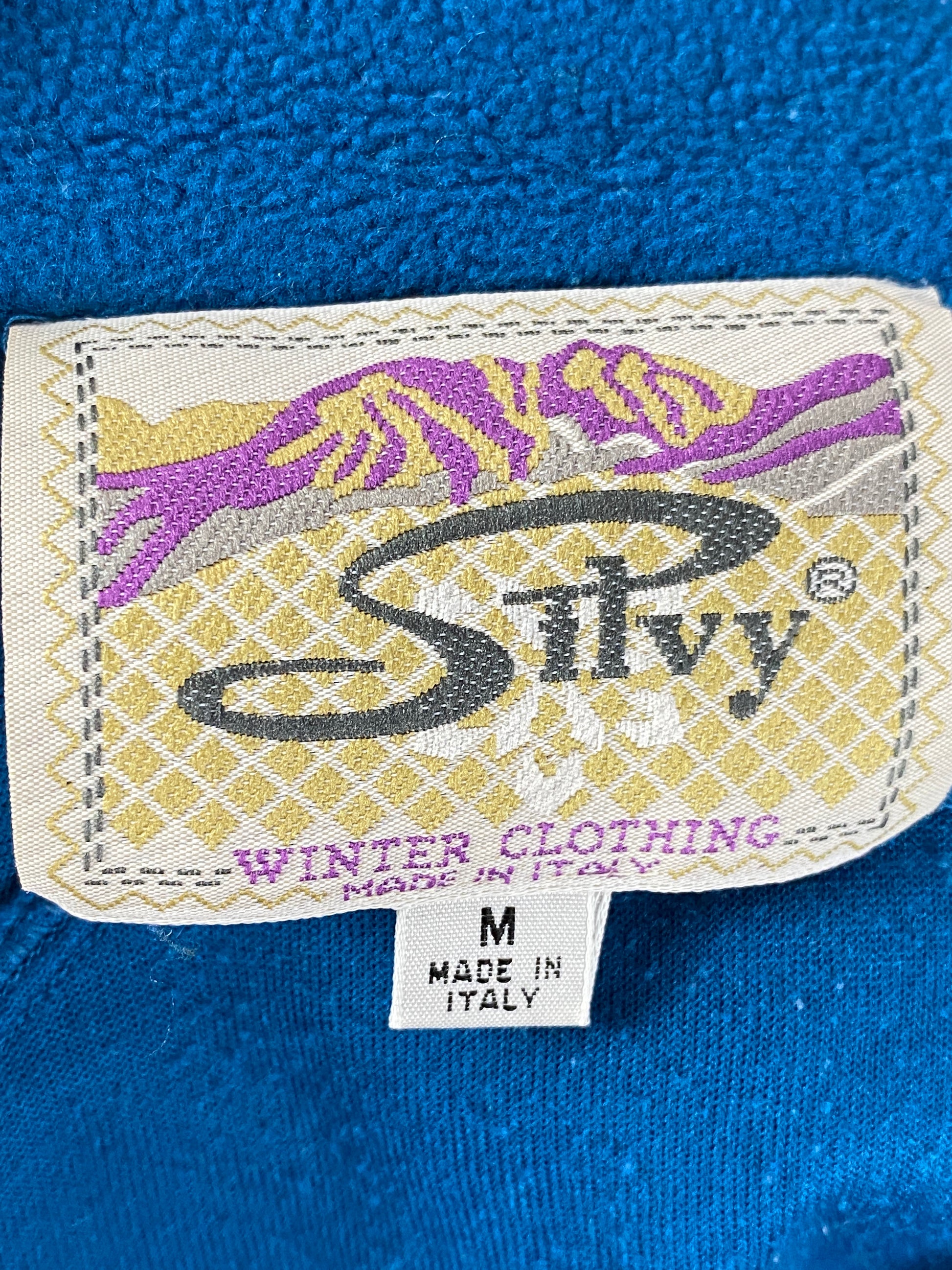 90s Silvy Vintage Women's Hald Zip Fleece - Medium Blue Polyester