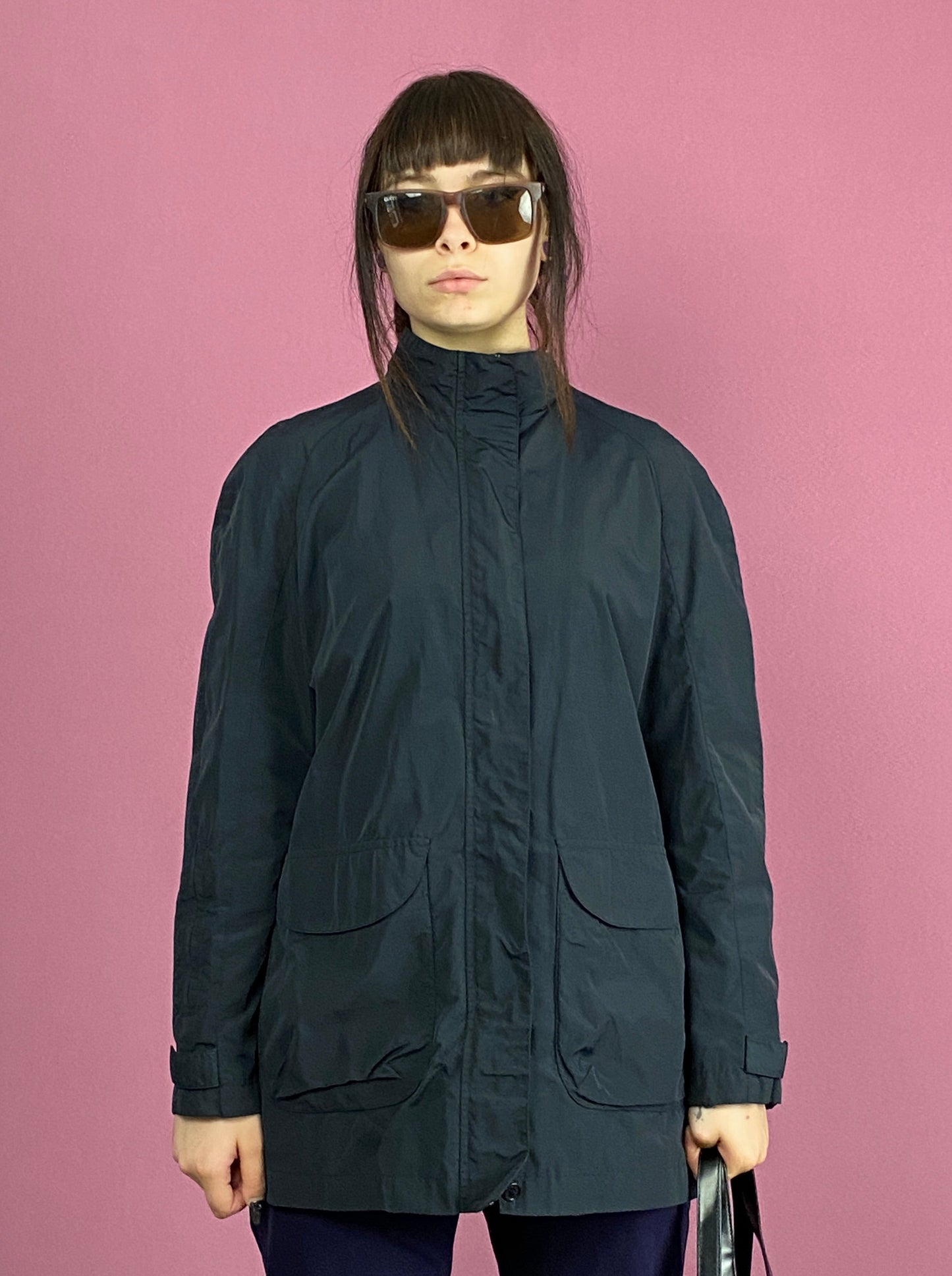 Paul&Shark Vintage Women's Jacket- Large Black Nylon Blend