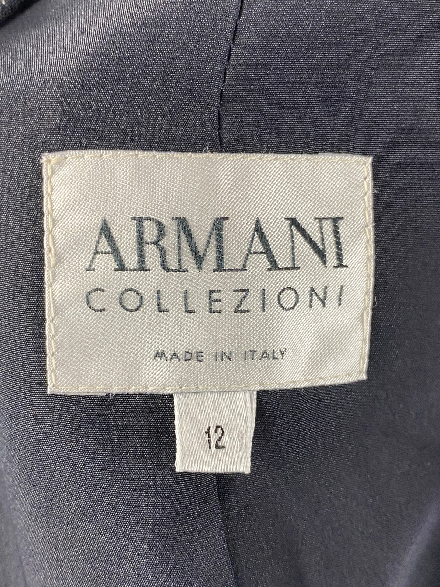 Giorgio Armani Vintage Women's Suit Blazer - Large Black Wool Blend